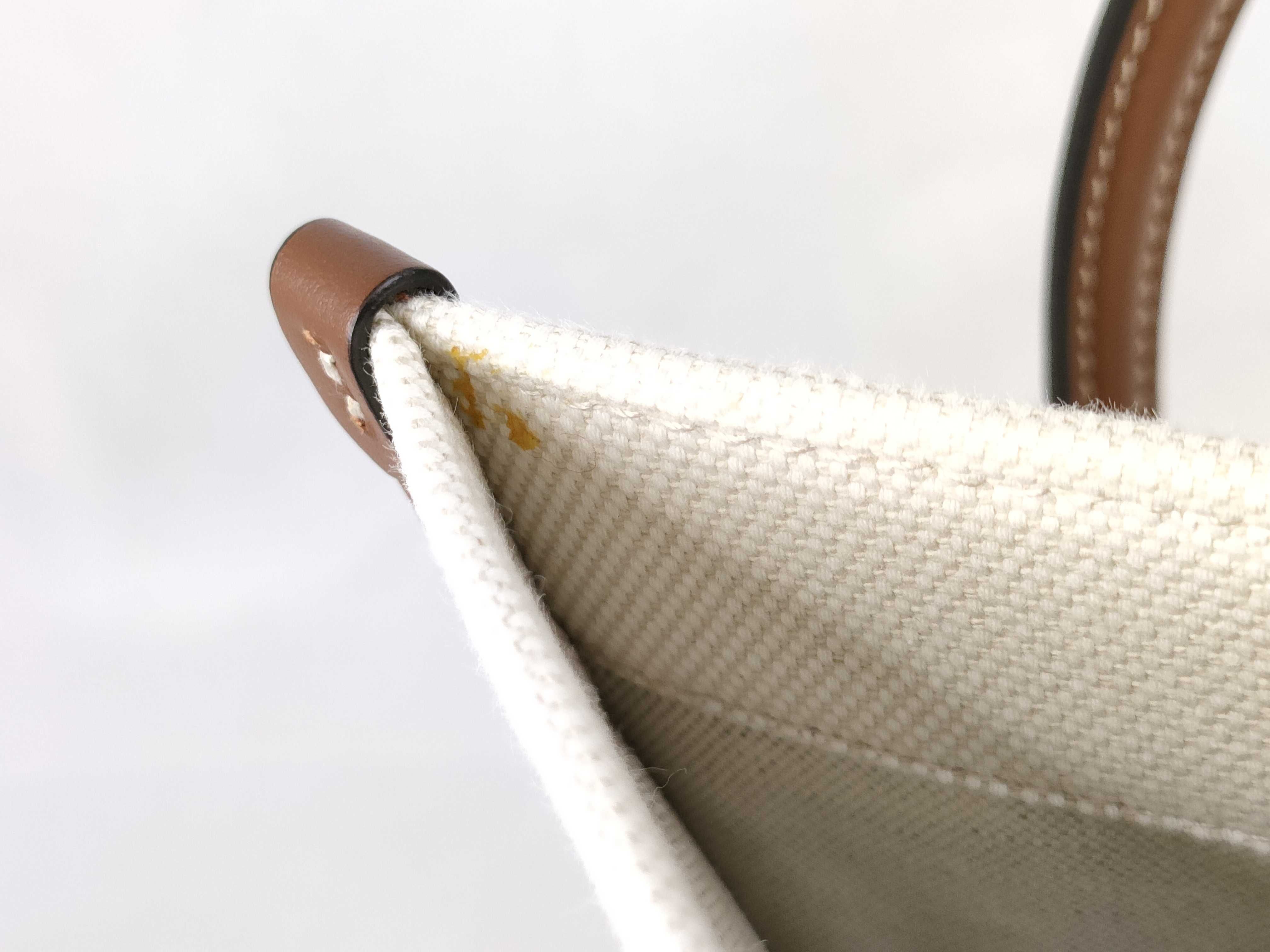 HK - Canvas Beige Leather Brown 2-Way Handbag — view 12