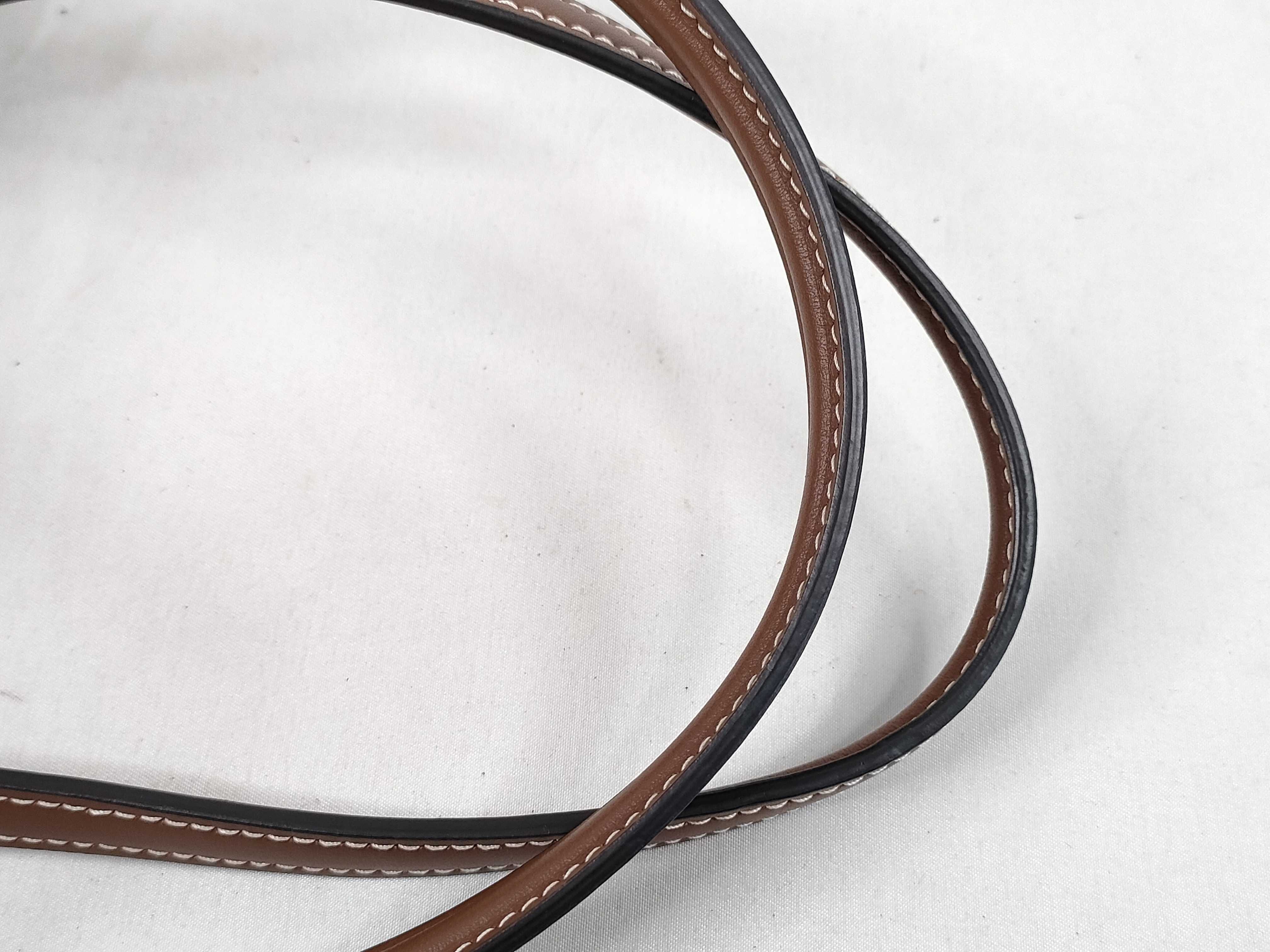 HK - Canvas Beige Leather Brown 2-Way Handbag — view 4