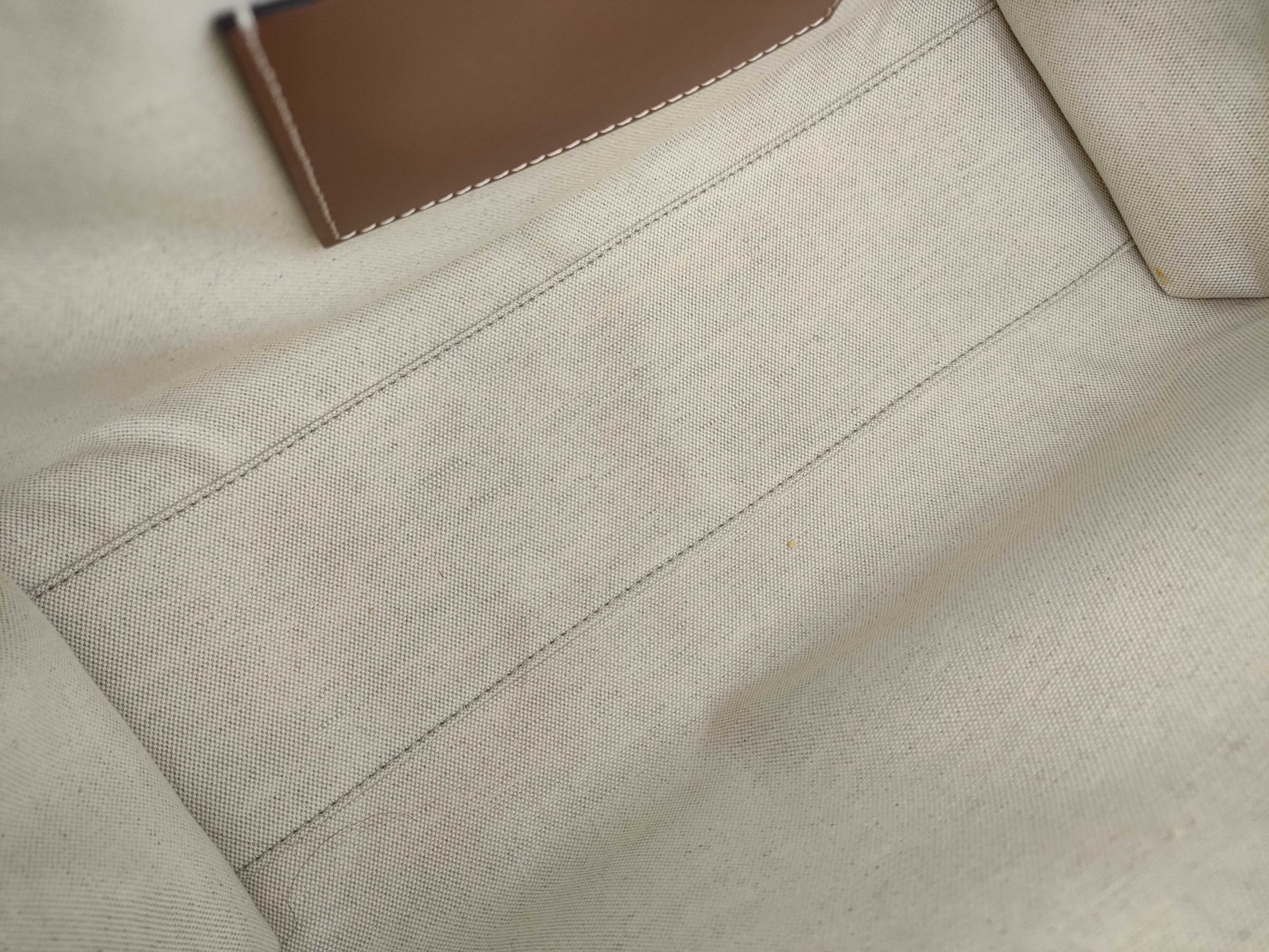 HK - Canvas Beige Leather Brown 2-Way Handbag — view 9