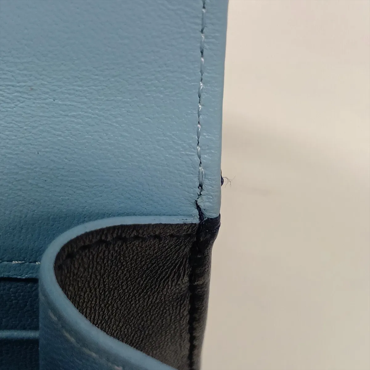 Mini Matelassé Lambskin 2-Way Handbag, Blue with Gold Hardware, P4K1211K, Random Serial Number — view 12