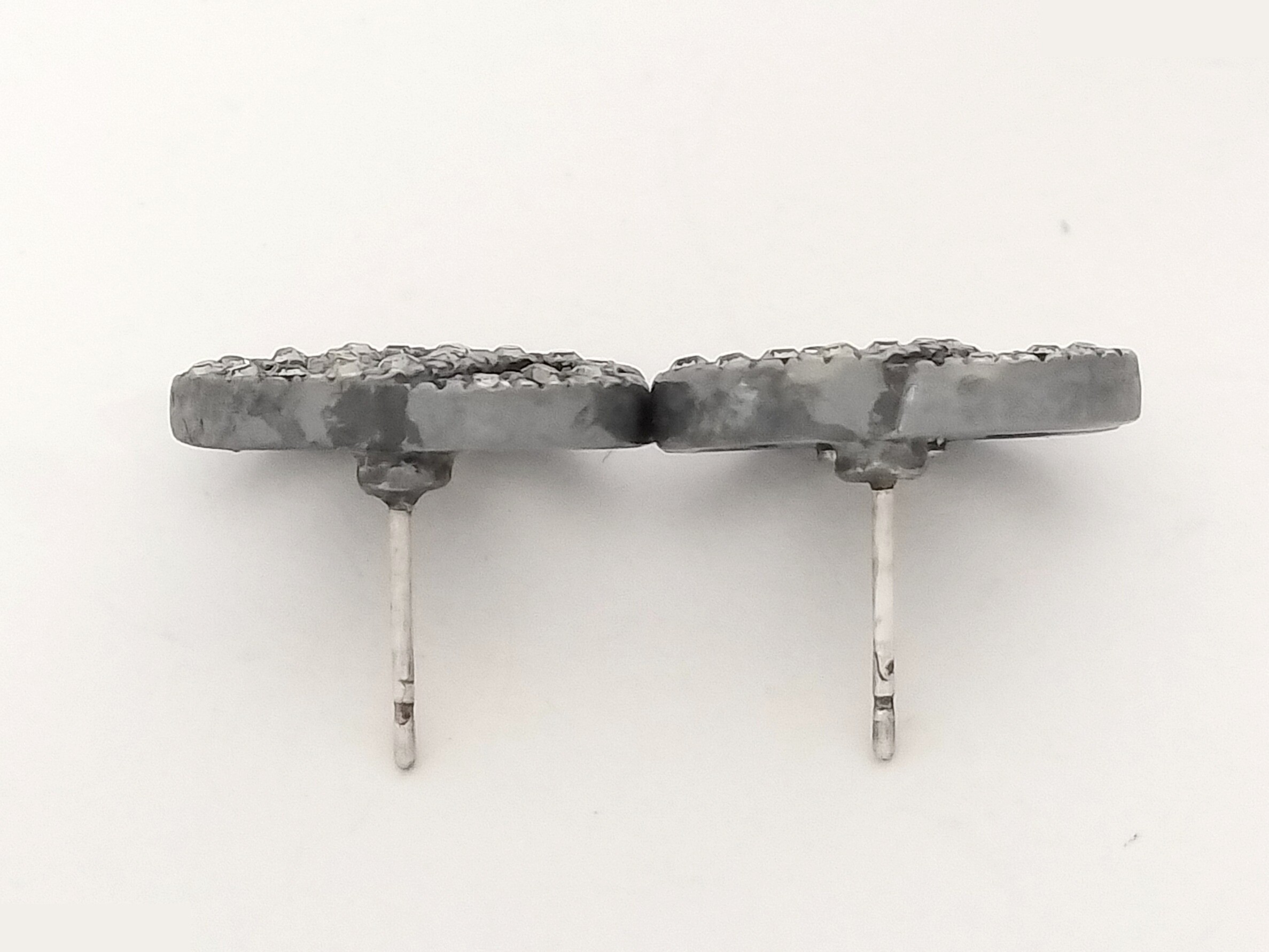 Coco Rhinestone Silver Earrings — view 4