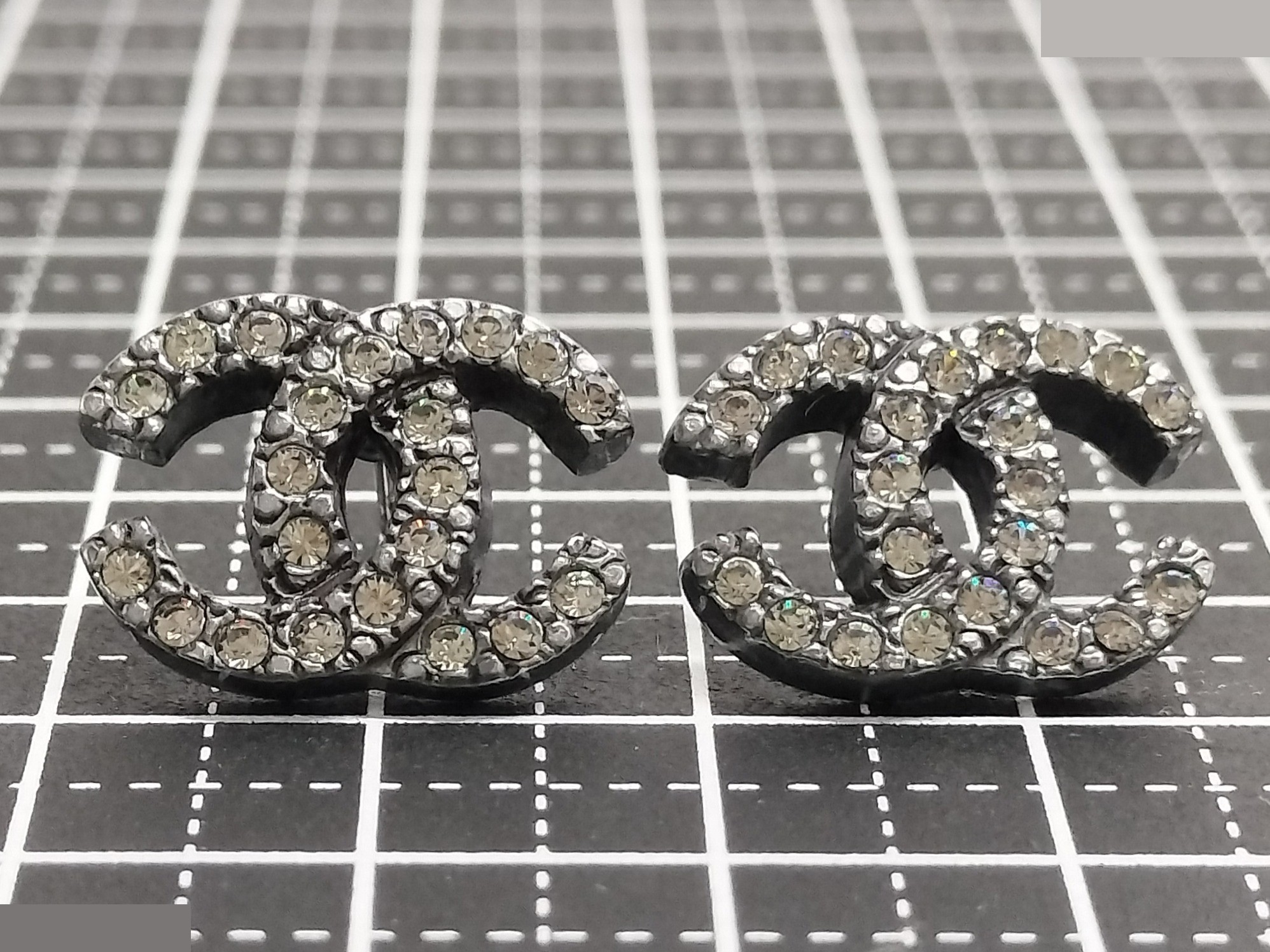 Coco Rhinestone Silver Earrings — view 7