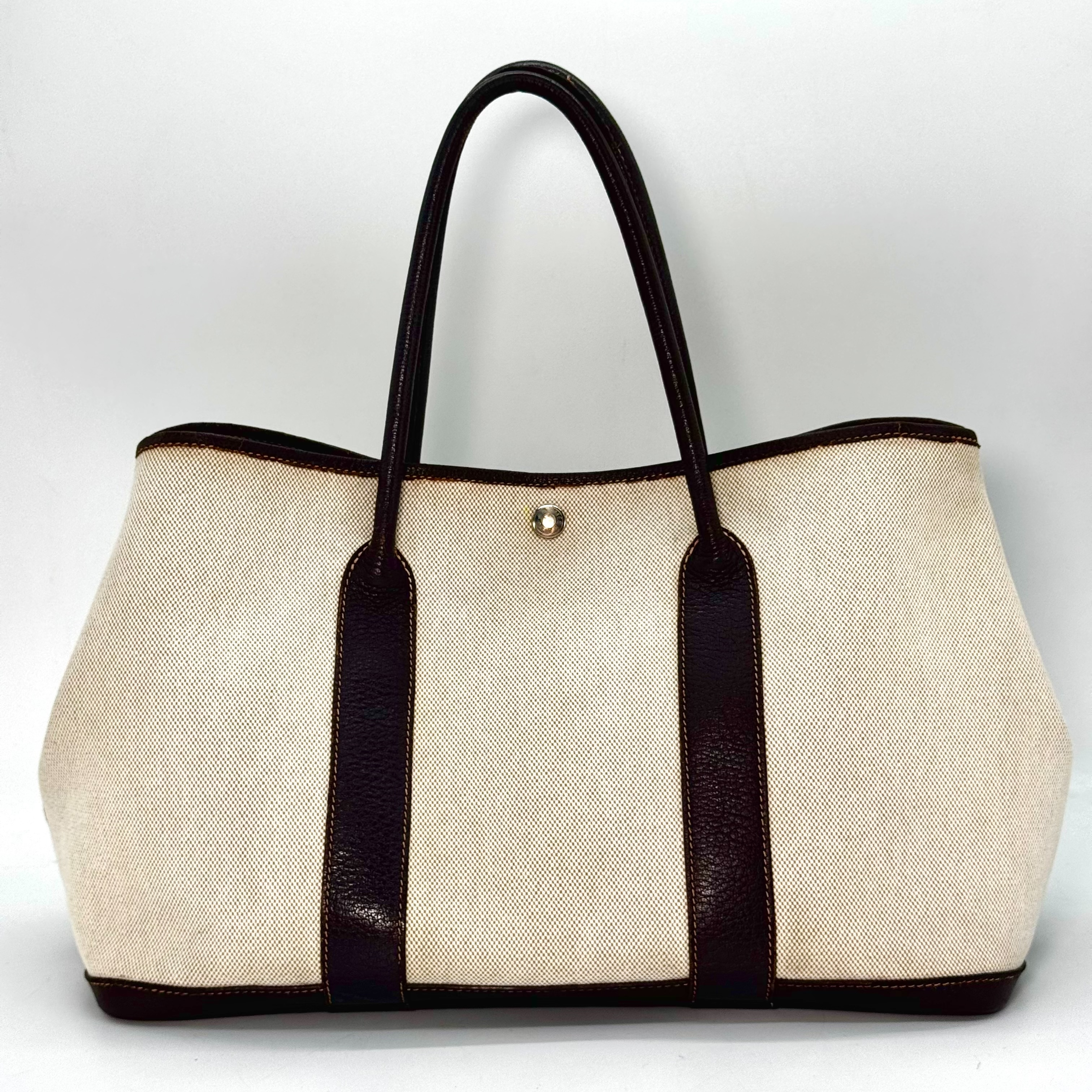 Garden Party Toile H Marron Brown PM Tote Bag — view 4