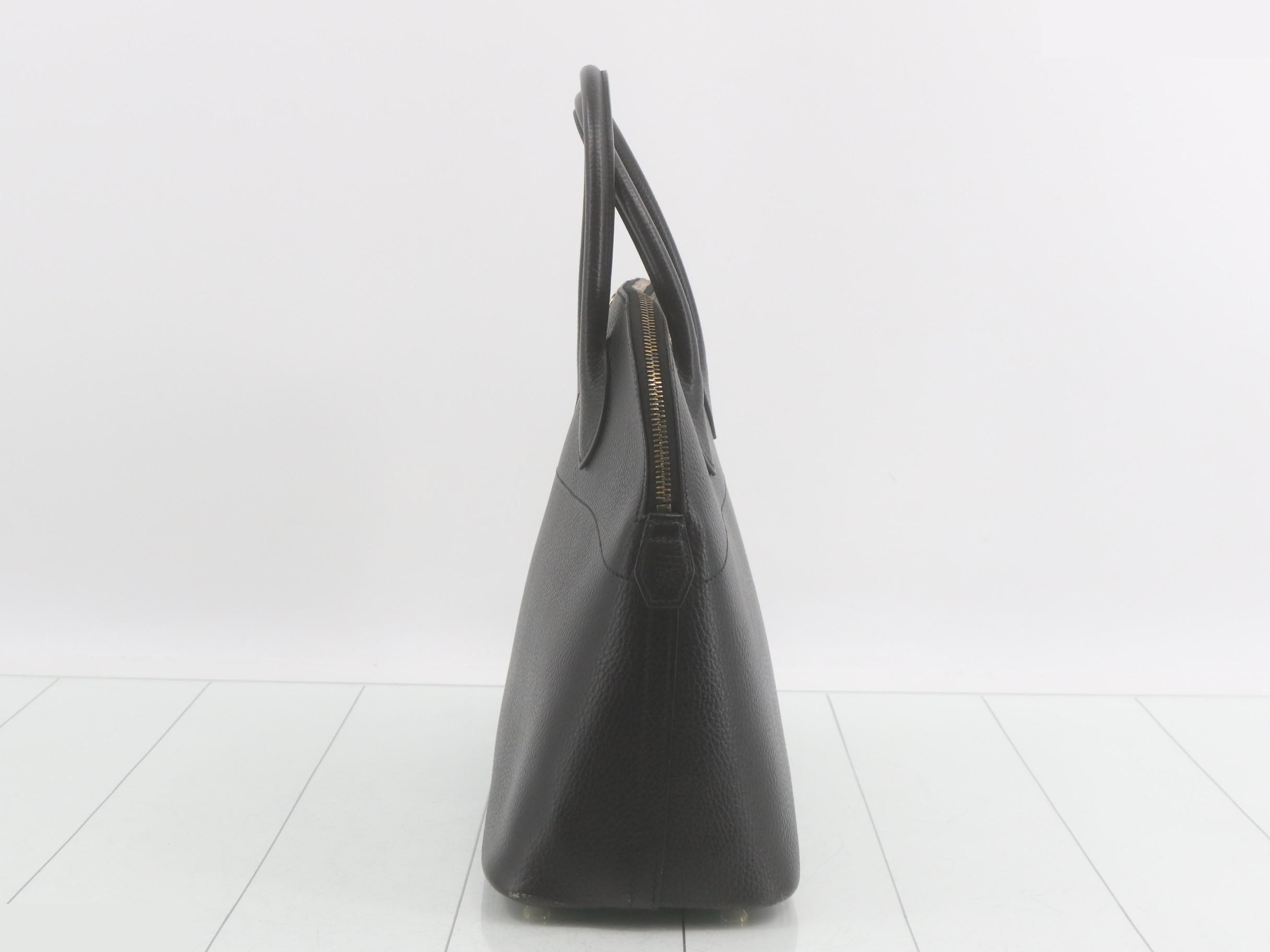Bolide bag, B stamp, black, Veau Swift leather, 2-way handle, gold hardware. — view 4