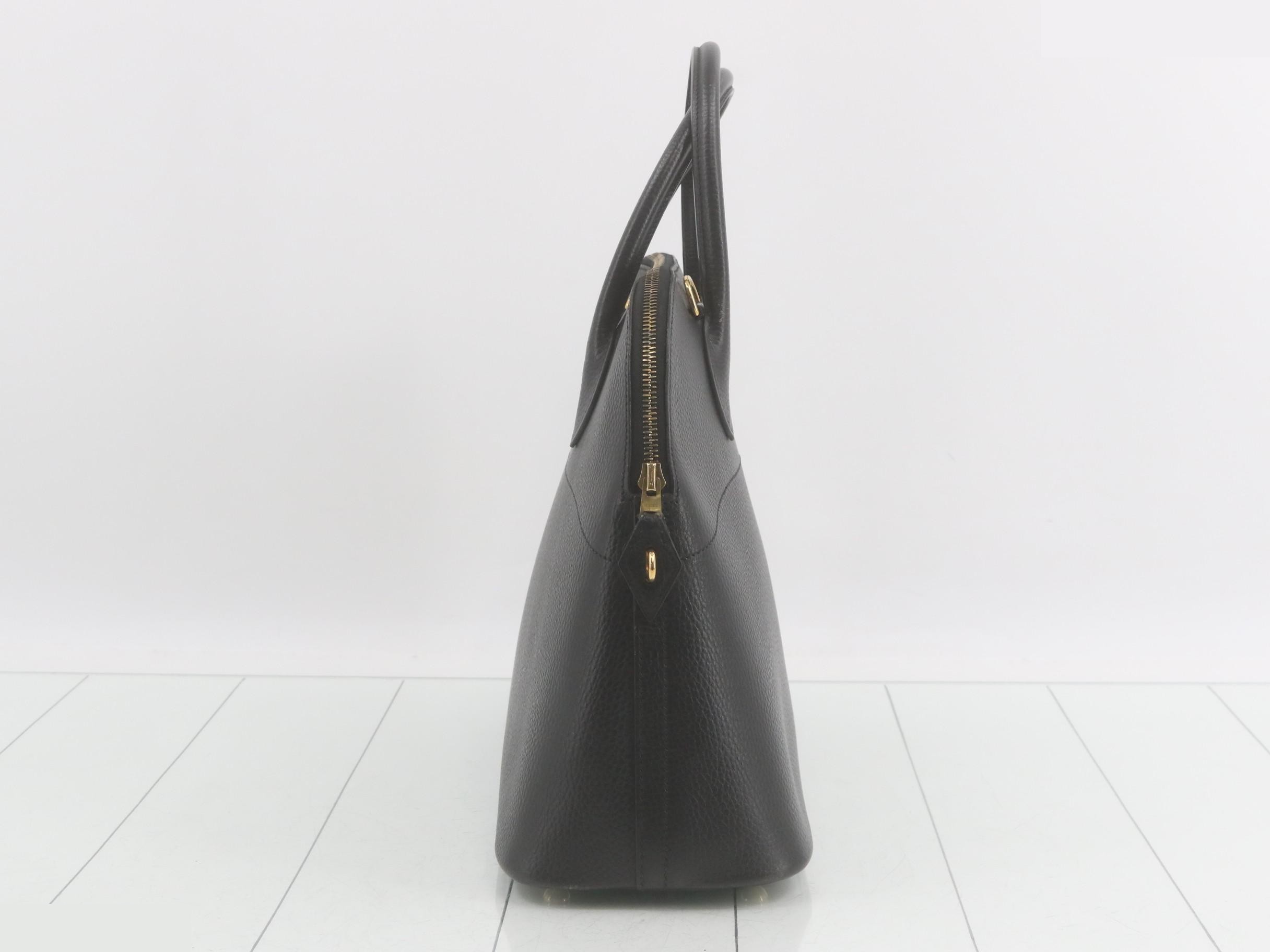 Bolide bag, B stamp, black, Veau Swift leather, 2-way handle, gold hardware. — view 5
