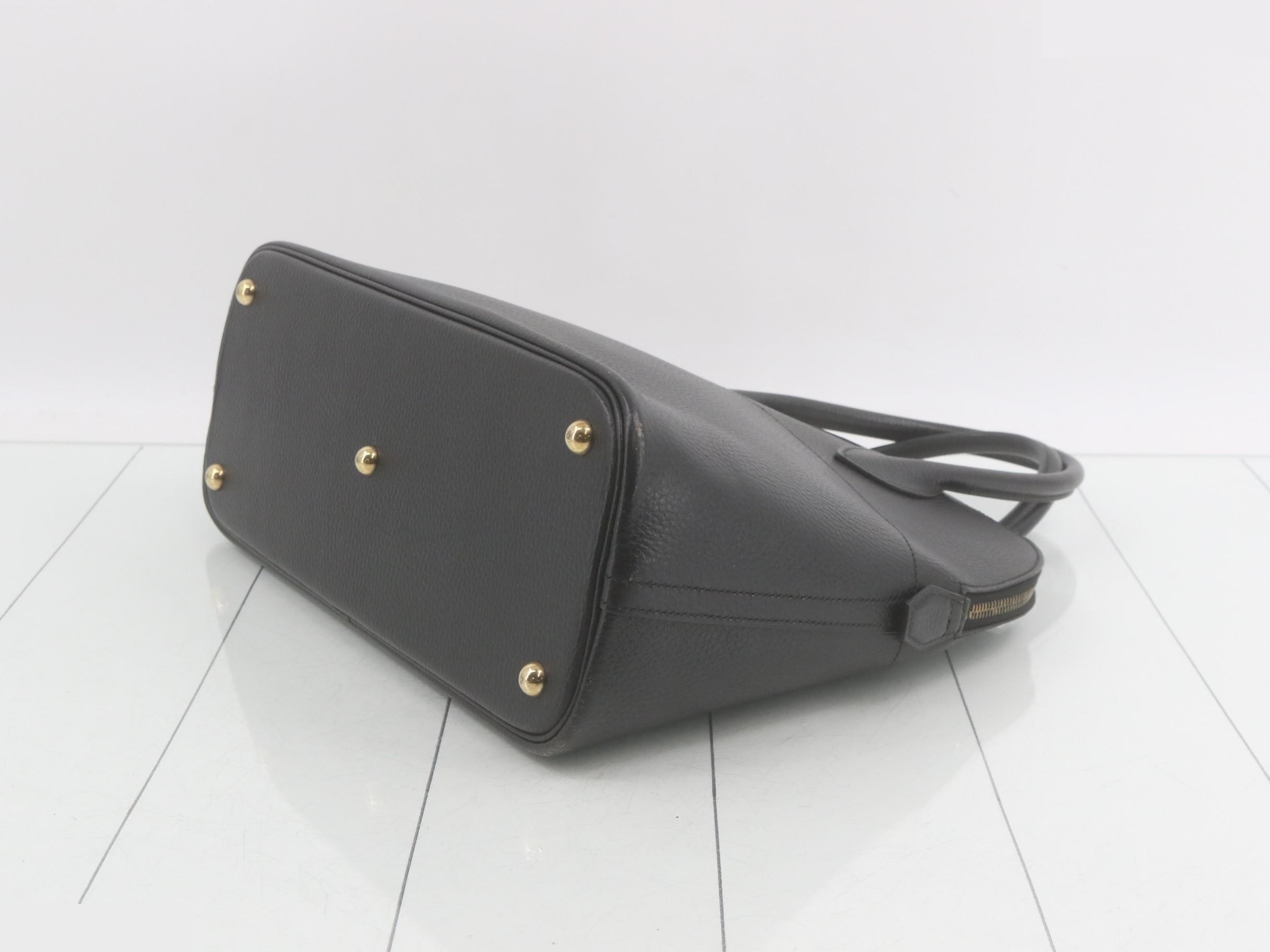 Bolide bag, B stamp, black, Veau Swift leather, 2-way handle, gold hardware. — view 7