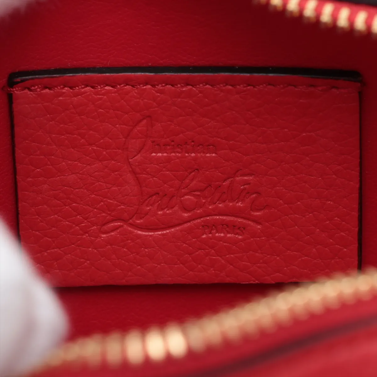 Loubilou Leather Chain Shoulder Bag, Red — view 8