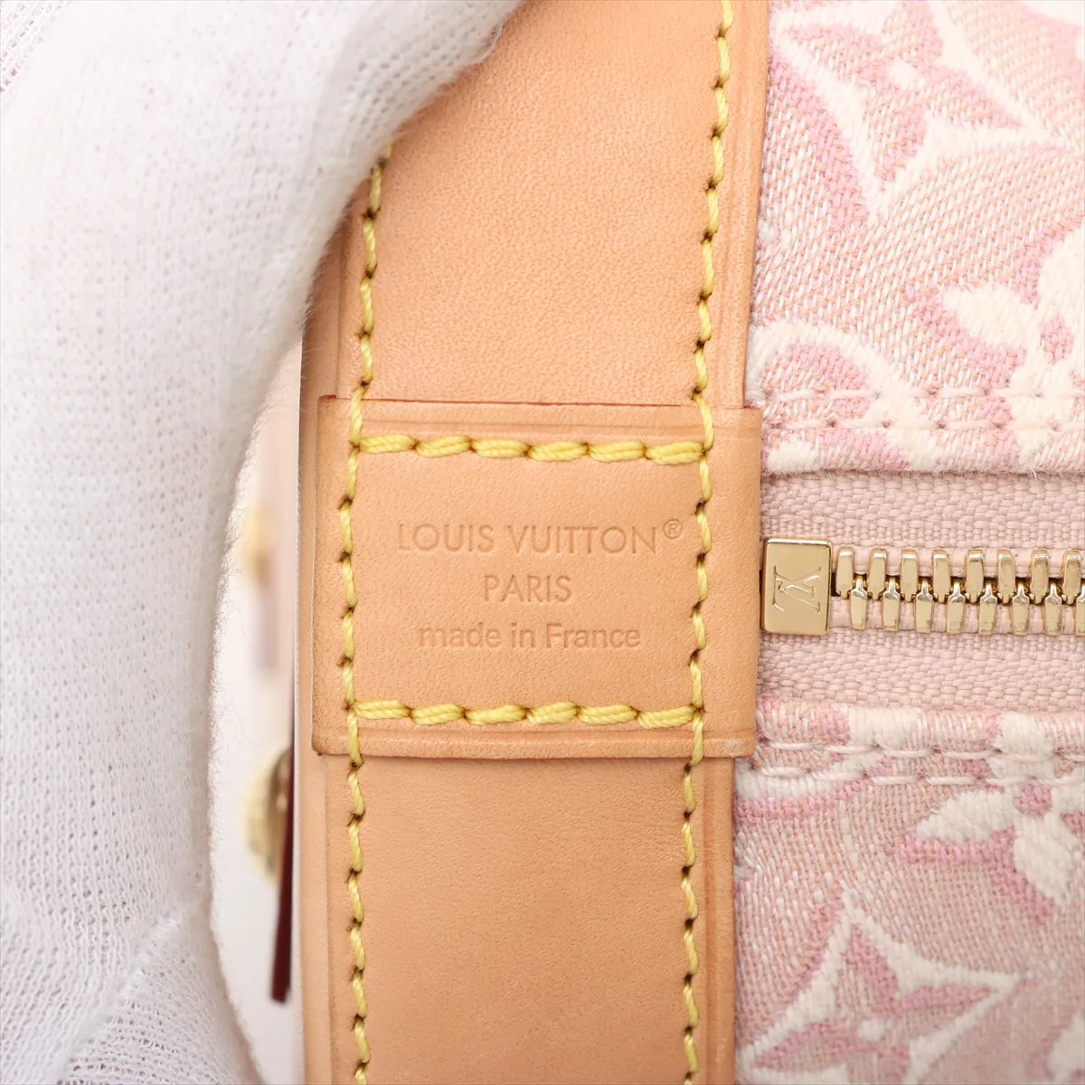 Monogram Jacquard Alma BB M2A378 Pink (RFID detected) — view 10