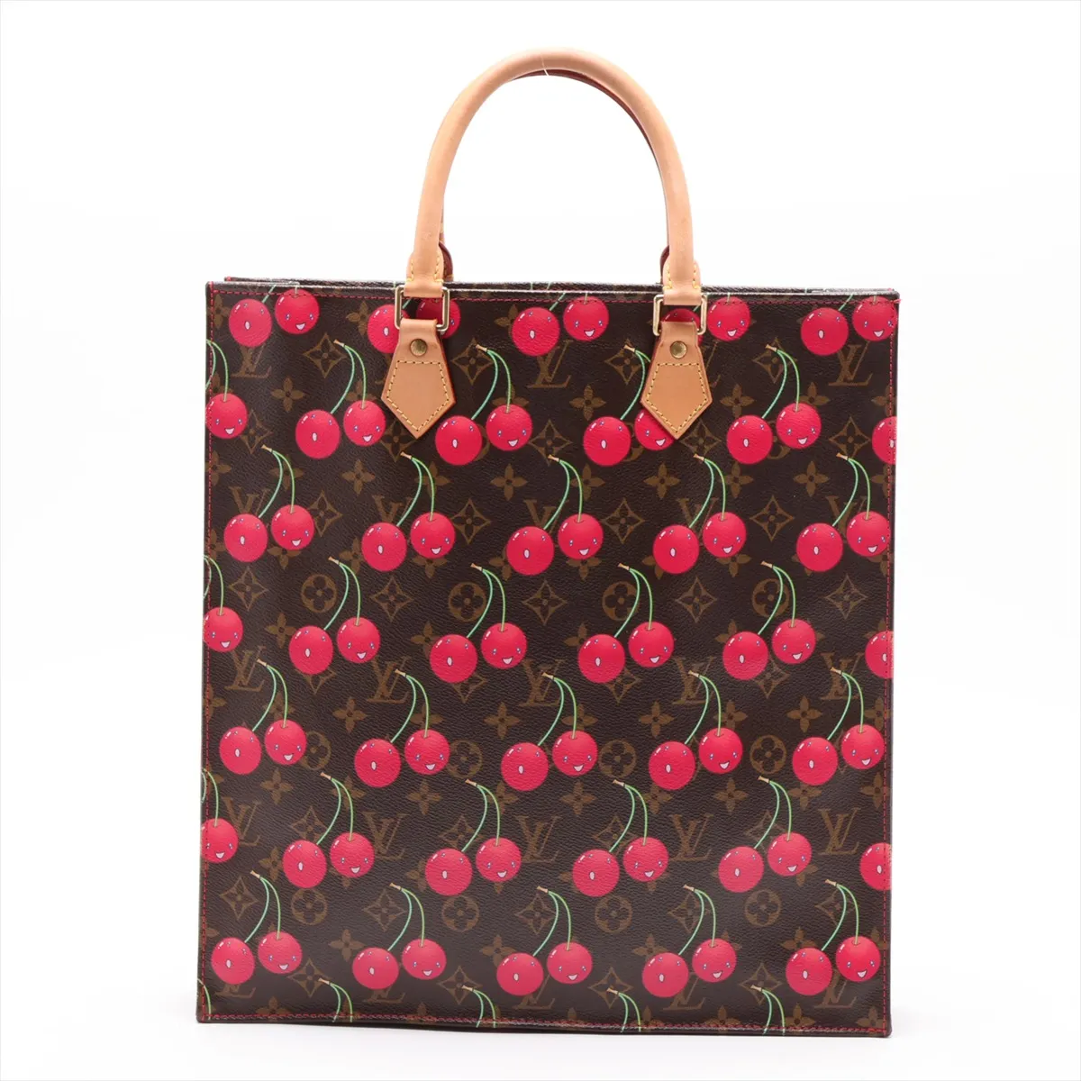 Monogram Cherry Sac Plat M95010 MI0045 Brown x Red — view 2