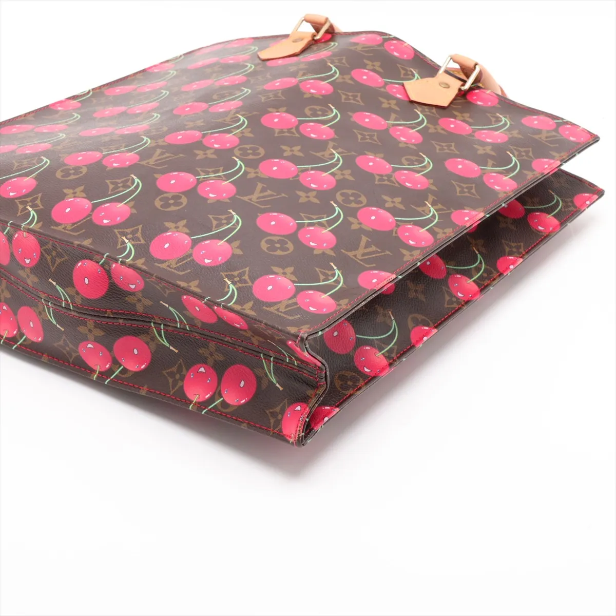 Monogram Cherry Sac Plat M95010 MI0045 Brown x Red — view 3
