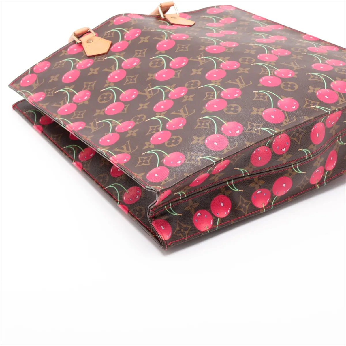 Monogram Cherry Sac Plat M95010 MI0045 Brown x Red — view 4