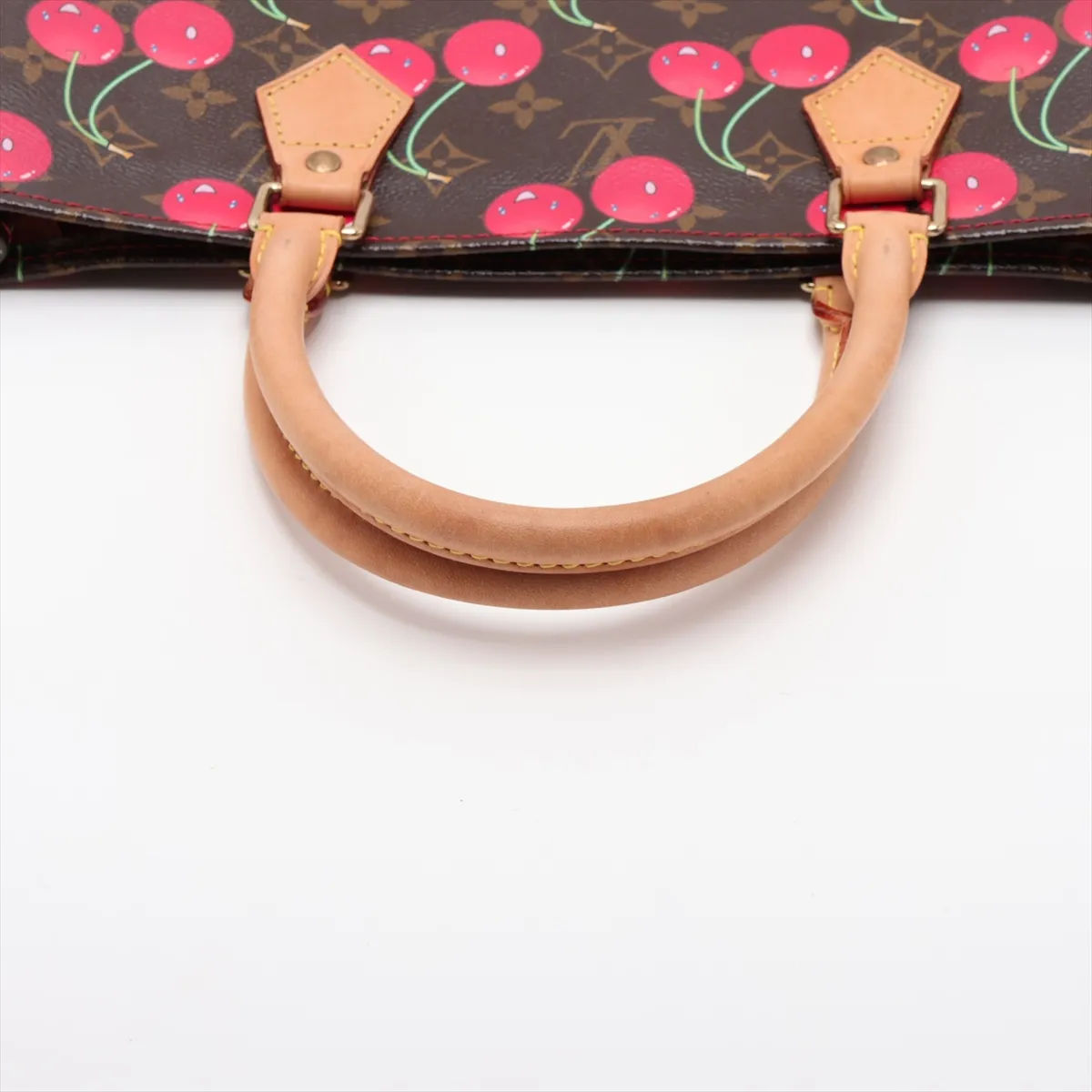 Monogram Cherry Sac Plat M95010 MI0045 Brown x Red — view 5