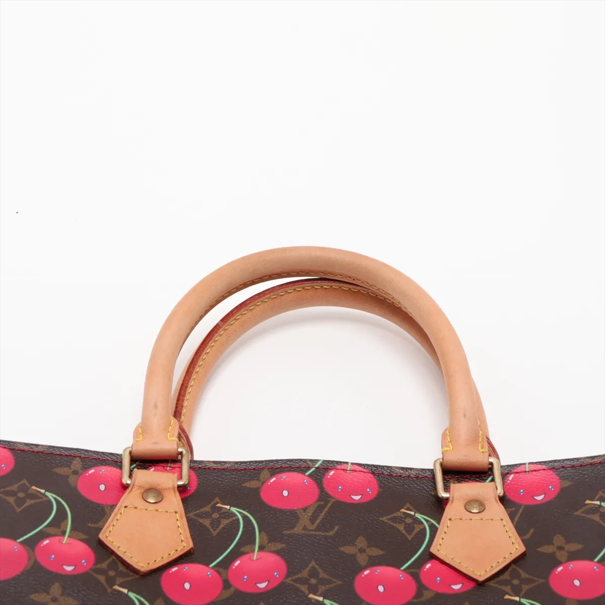 Monogram Cherry Sac Plat M95010 MI0045 Brown x Red — view 6