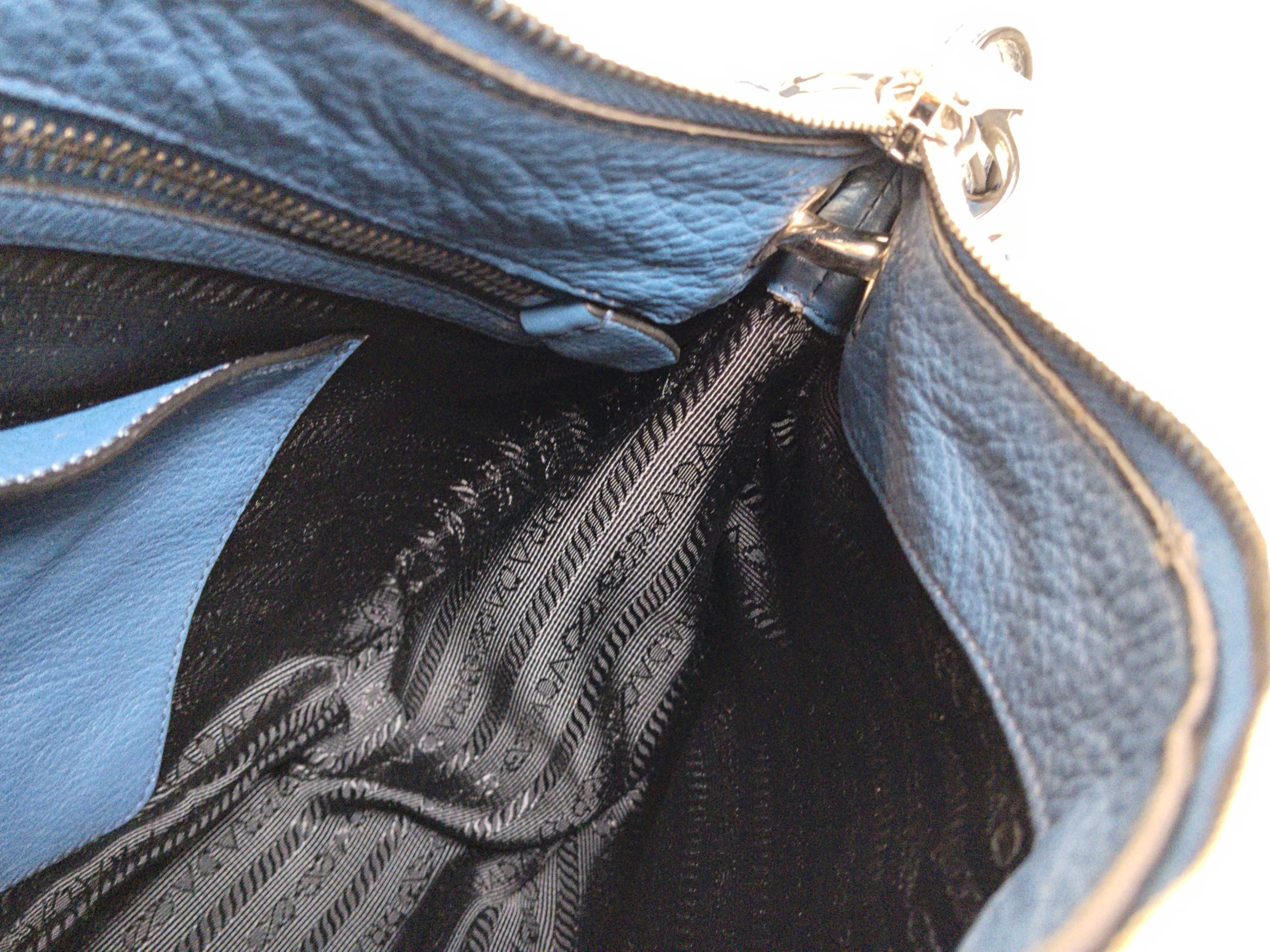 Leather Blue One-Shoulder Bag — view 11
