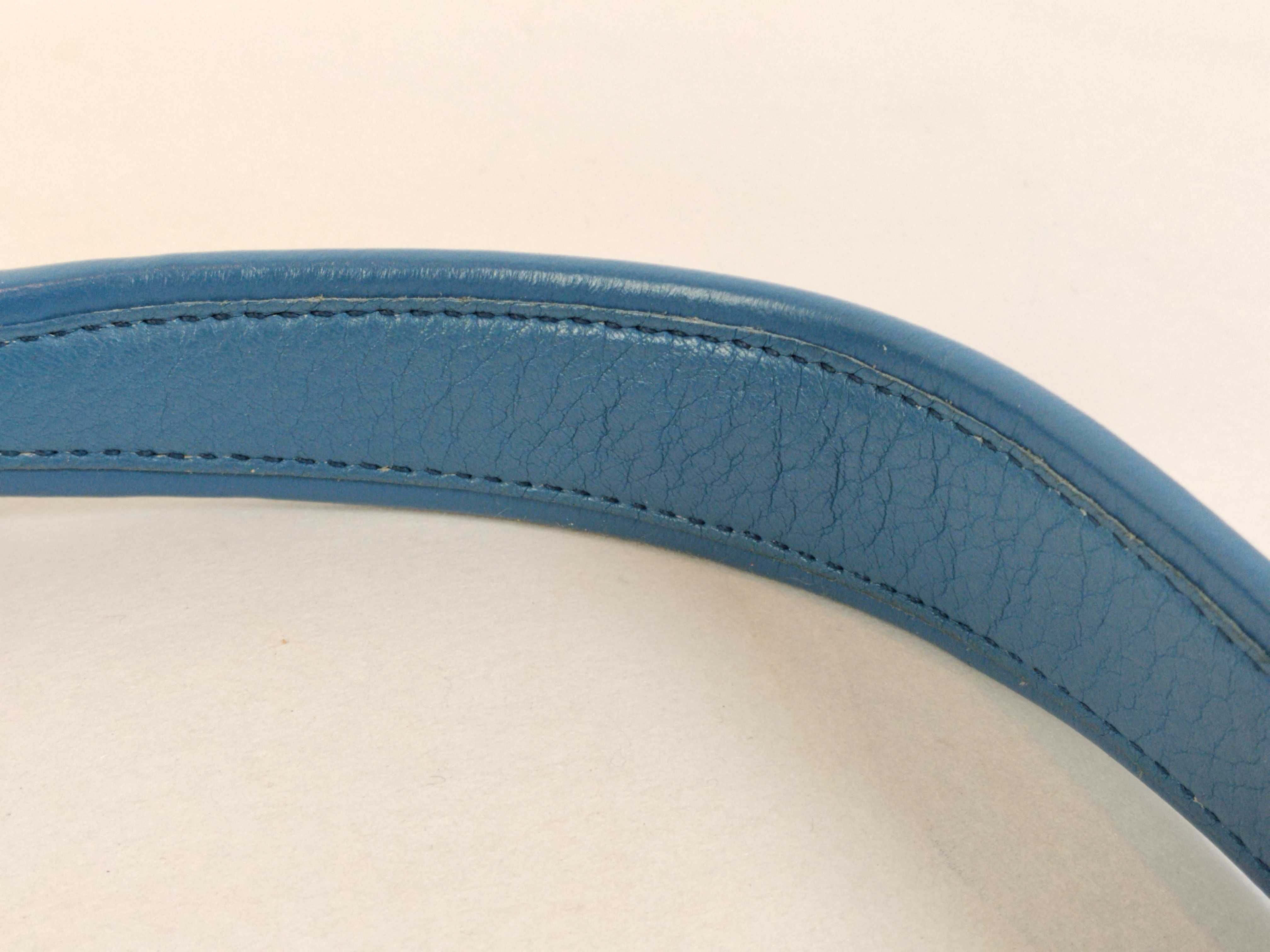 Leather Blue One-Shoulder Bag — view 5