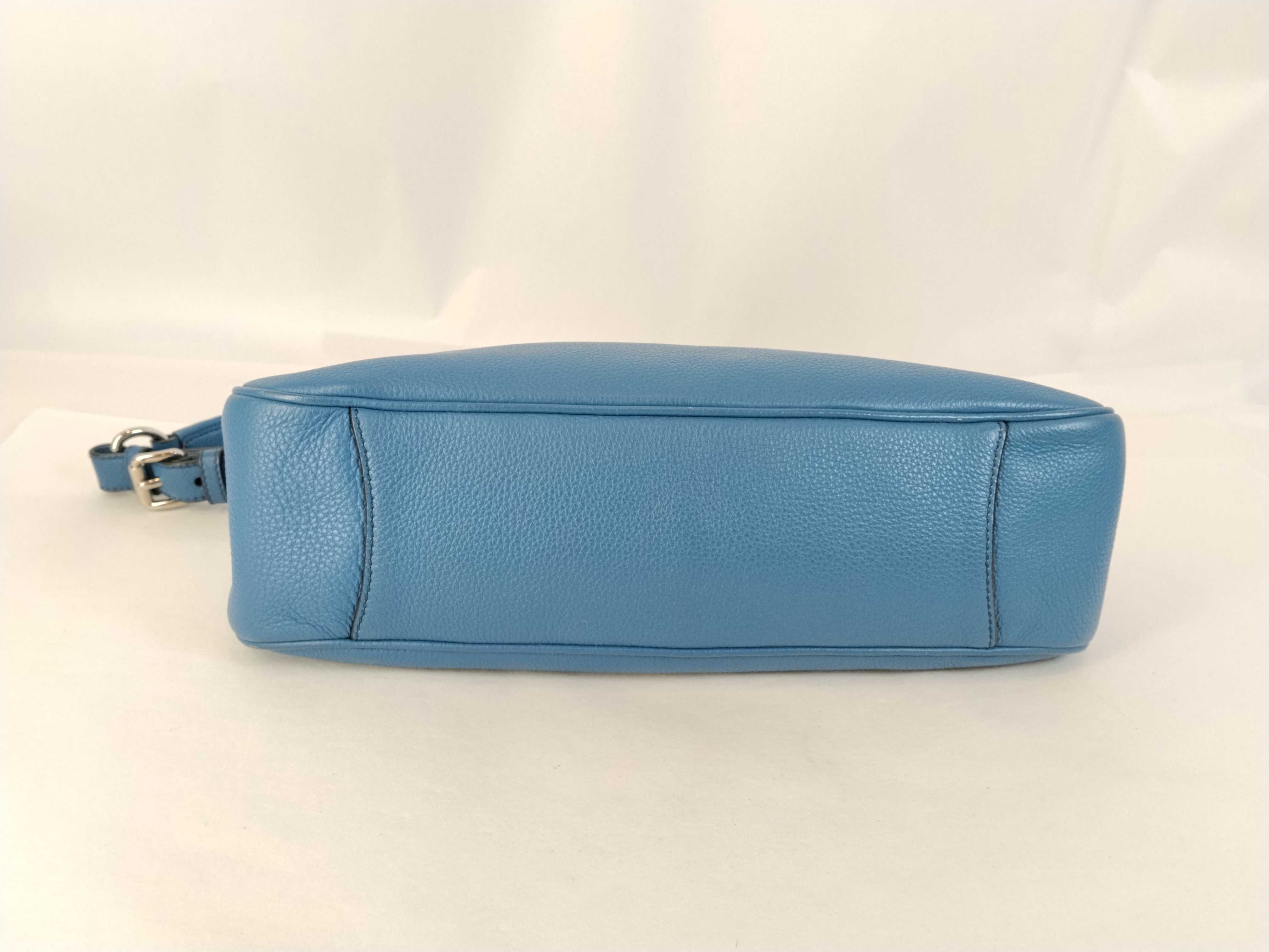 Leather Blue One-Shoulder Bag — view 8