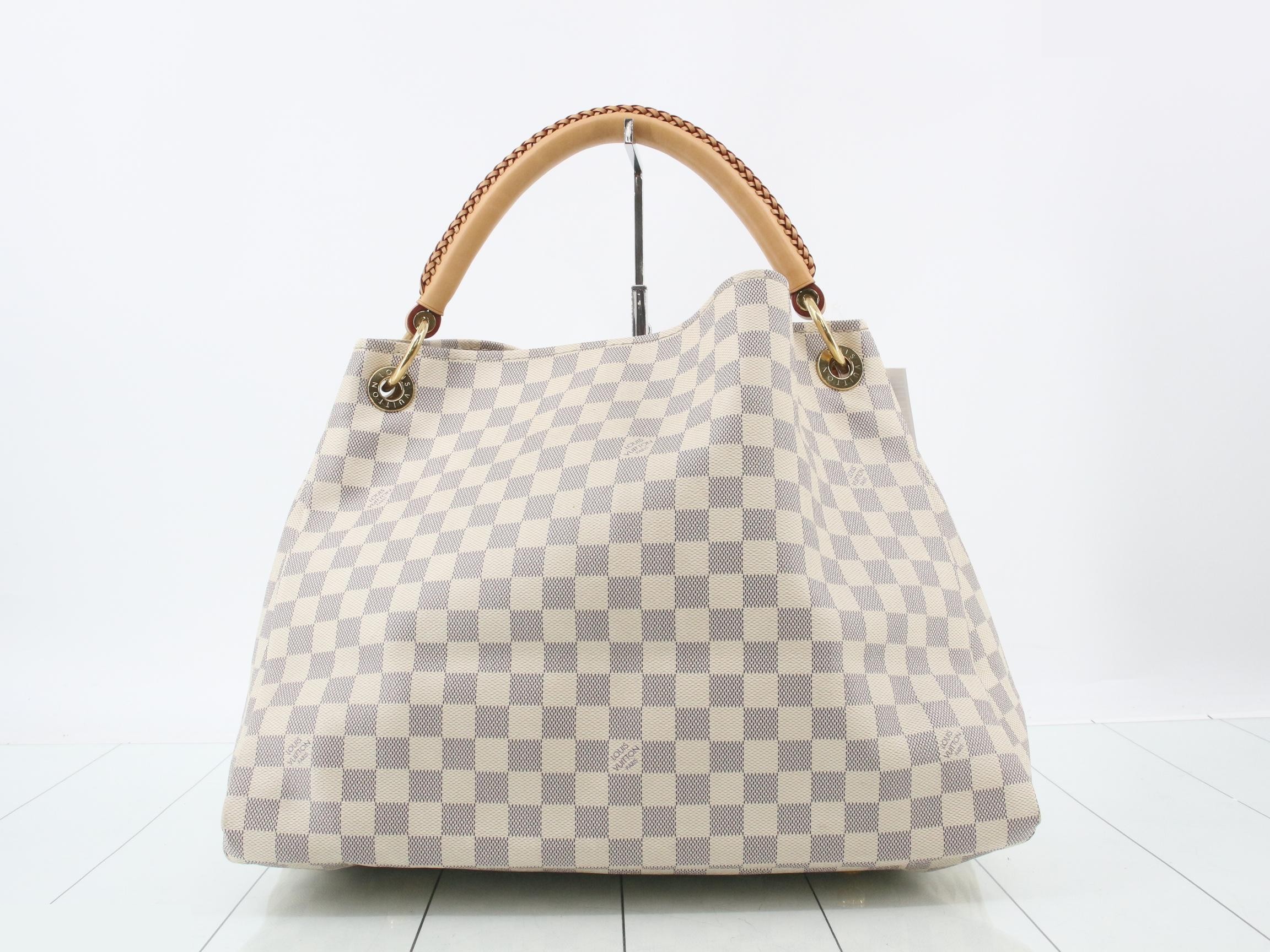 Damier Azur Artsy MM Shoulder Bag — view 2