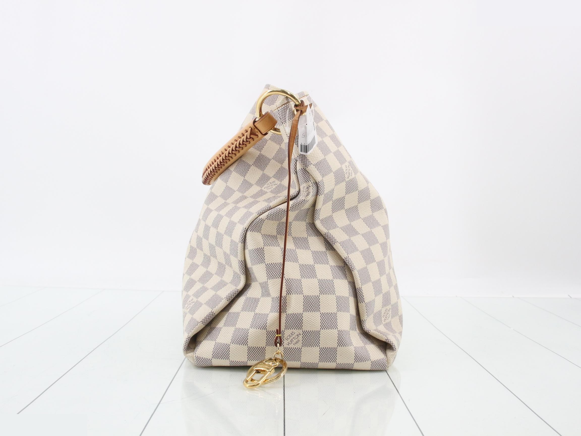 Damier Azur Artsy MM Shoulder Bag — view 4