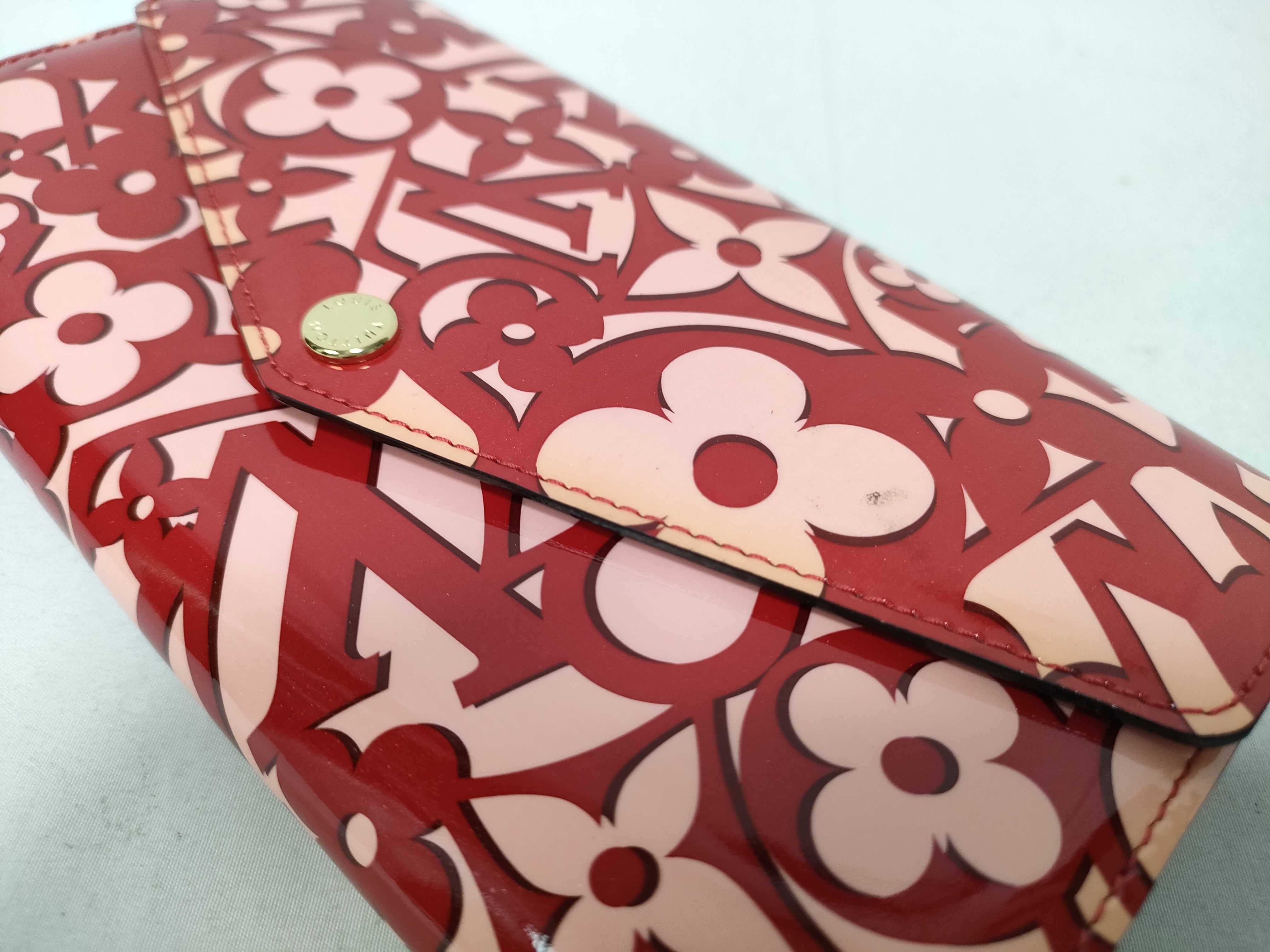 Vernis Louis Vuitton Vernis Sweet Monogram Portefeuille Sarah Long Wallet M90127 Pomme d'Amour Wallet — view 5