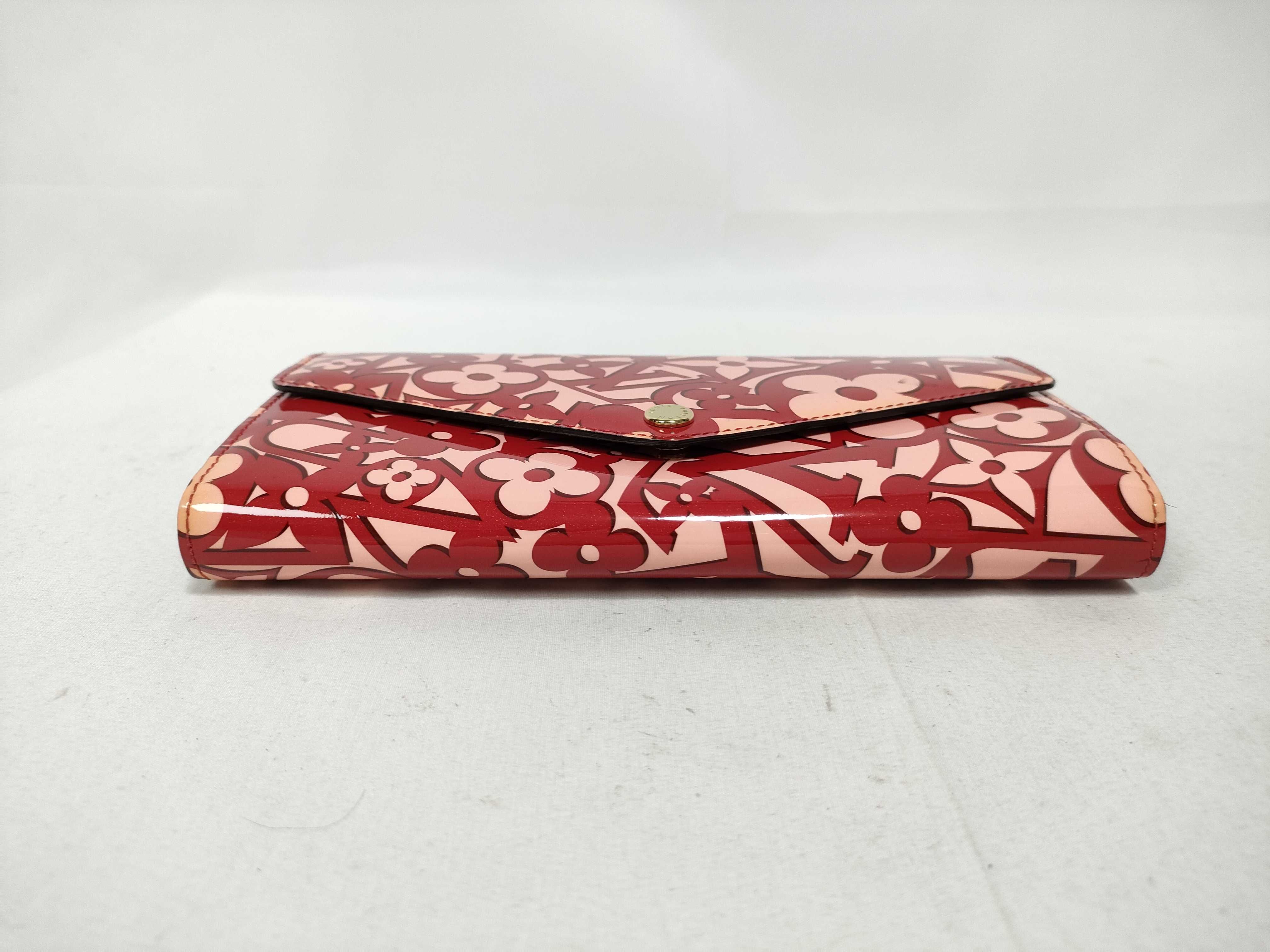 Vernis Louis Vuitton Vernis Sweet Monogram Portefeuille Sarah Long Wallet M90127 Pomme d'Amour Wallet — view 7