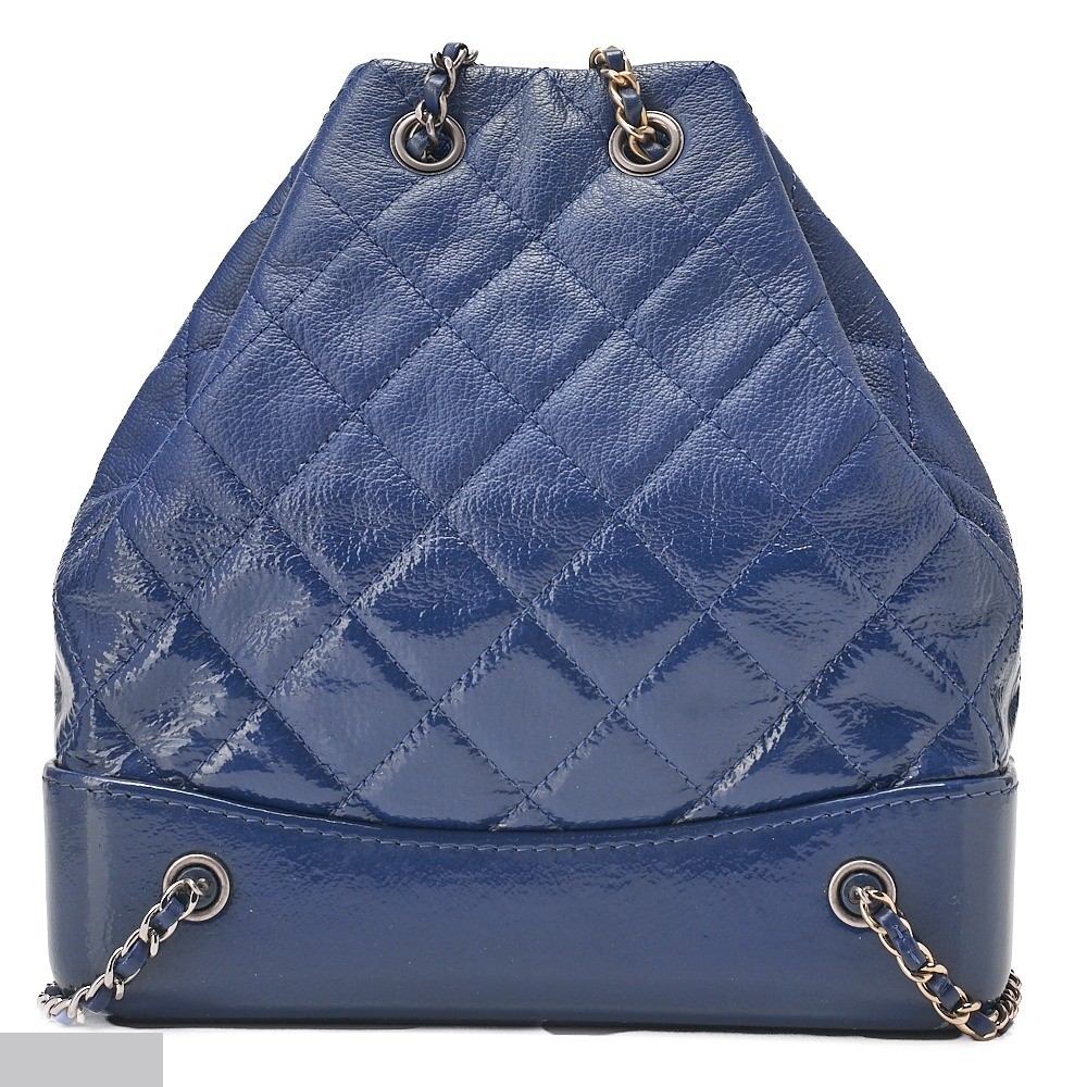Gabriel Chain Backpack, Blue, Silver x Gold Hardware, Serial Number 25 — view 2