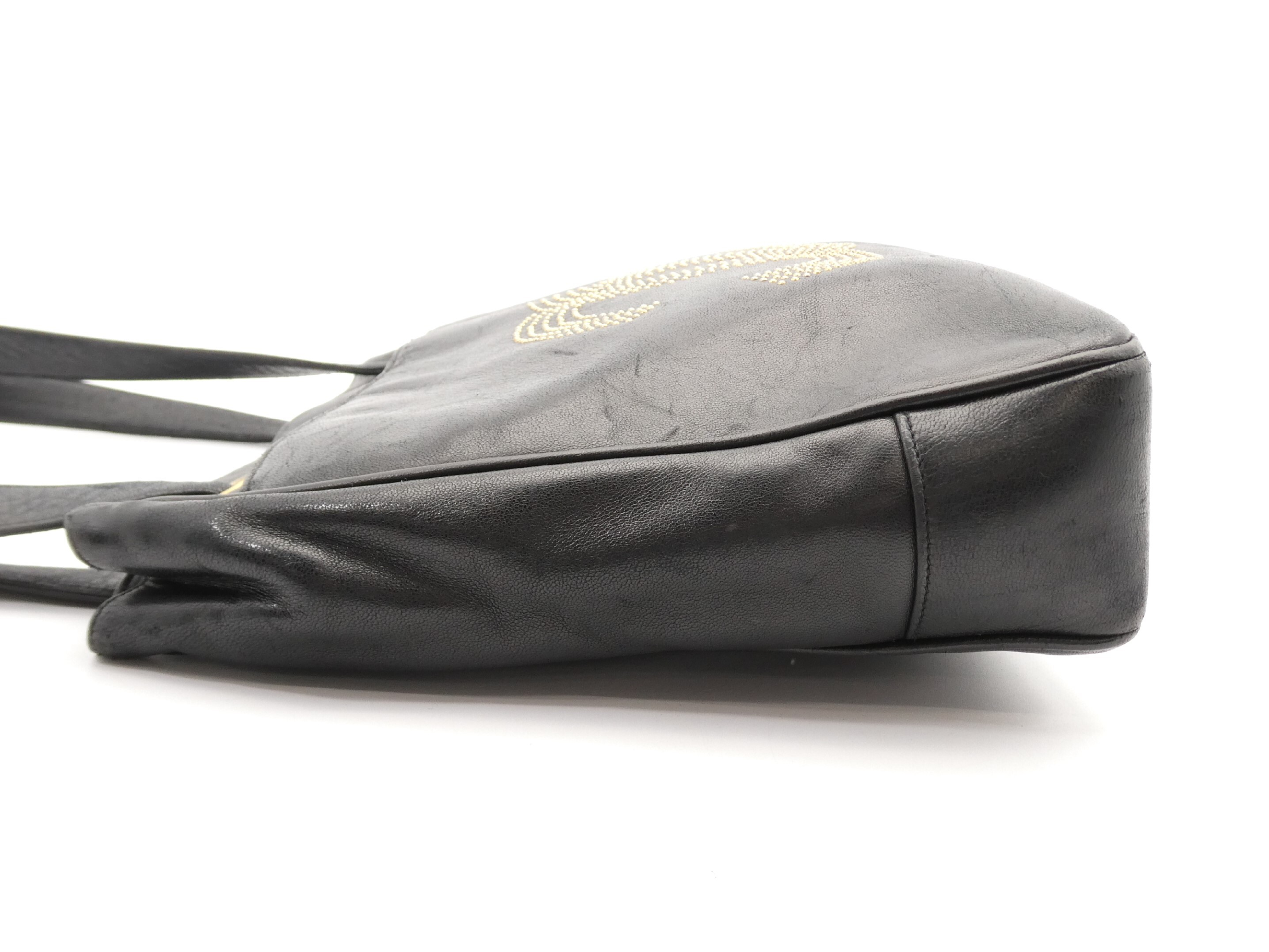 Coco Mark Leather Studded Tote Bag — view 3
