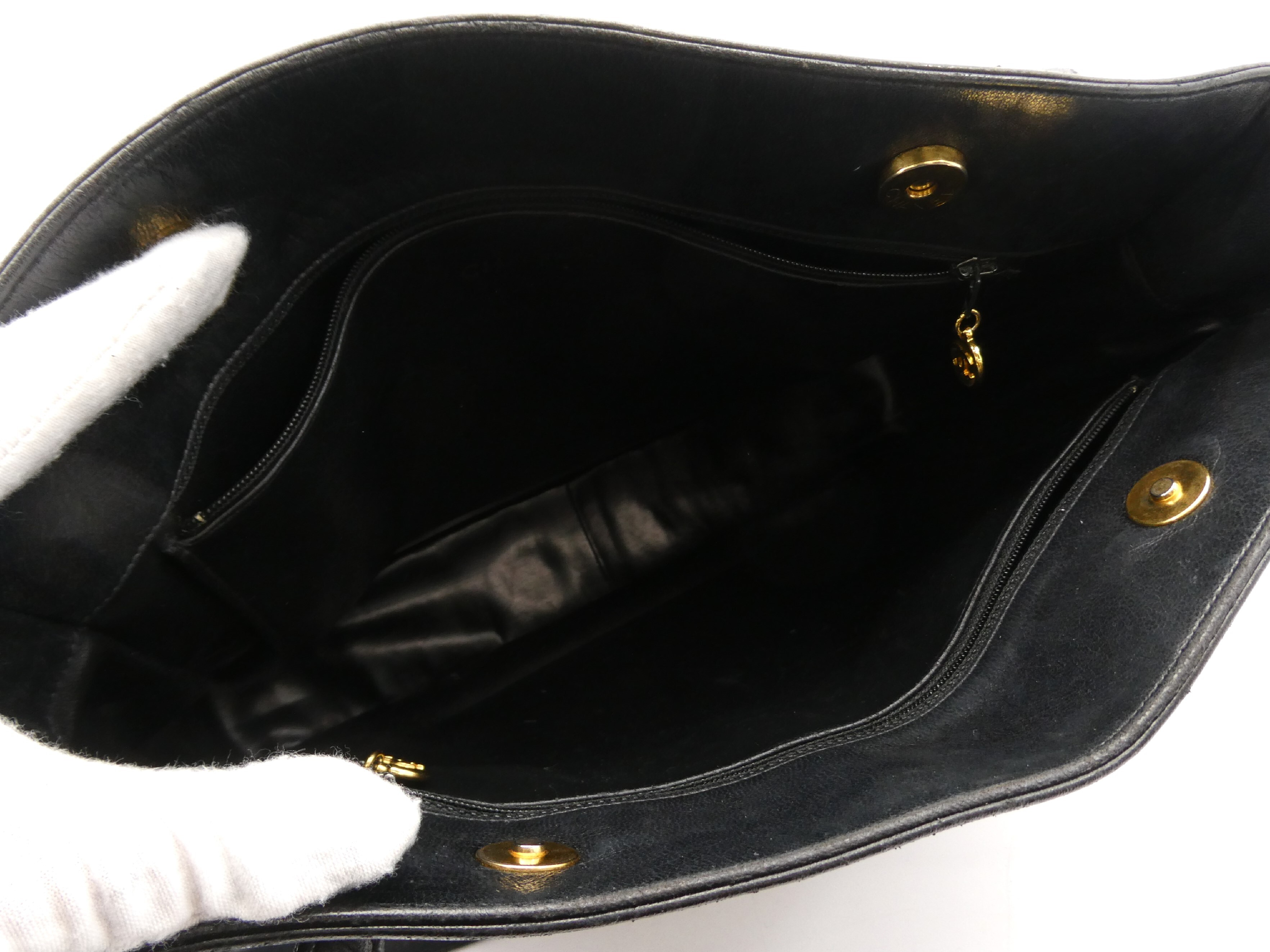 Coco Mark Leather Studded Tote Bag — view 7