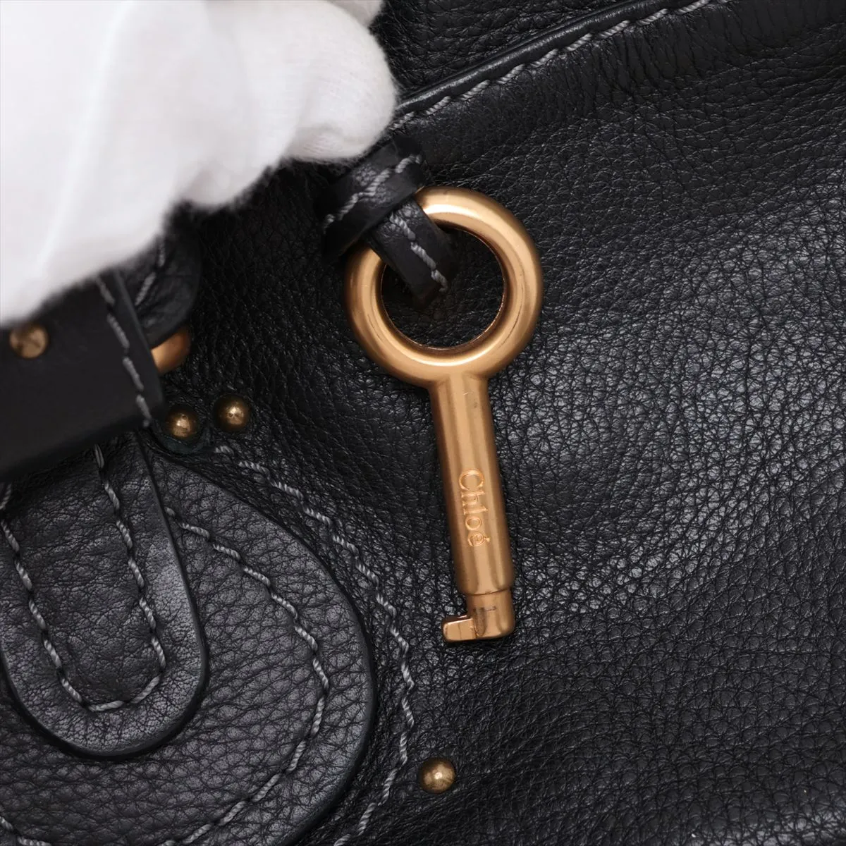 Paddington Leather Handbag, Black — view 12