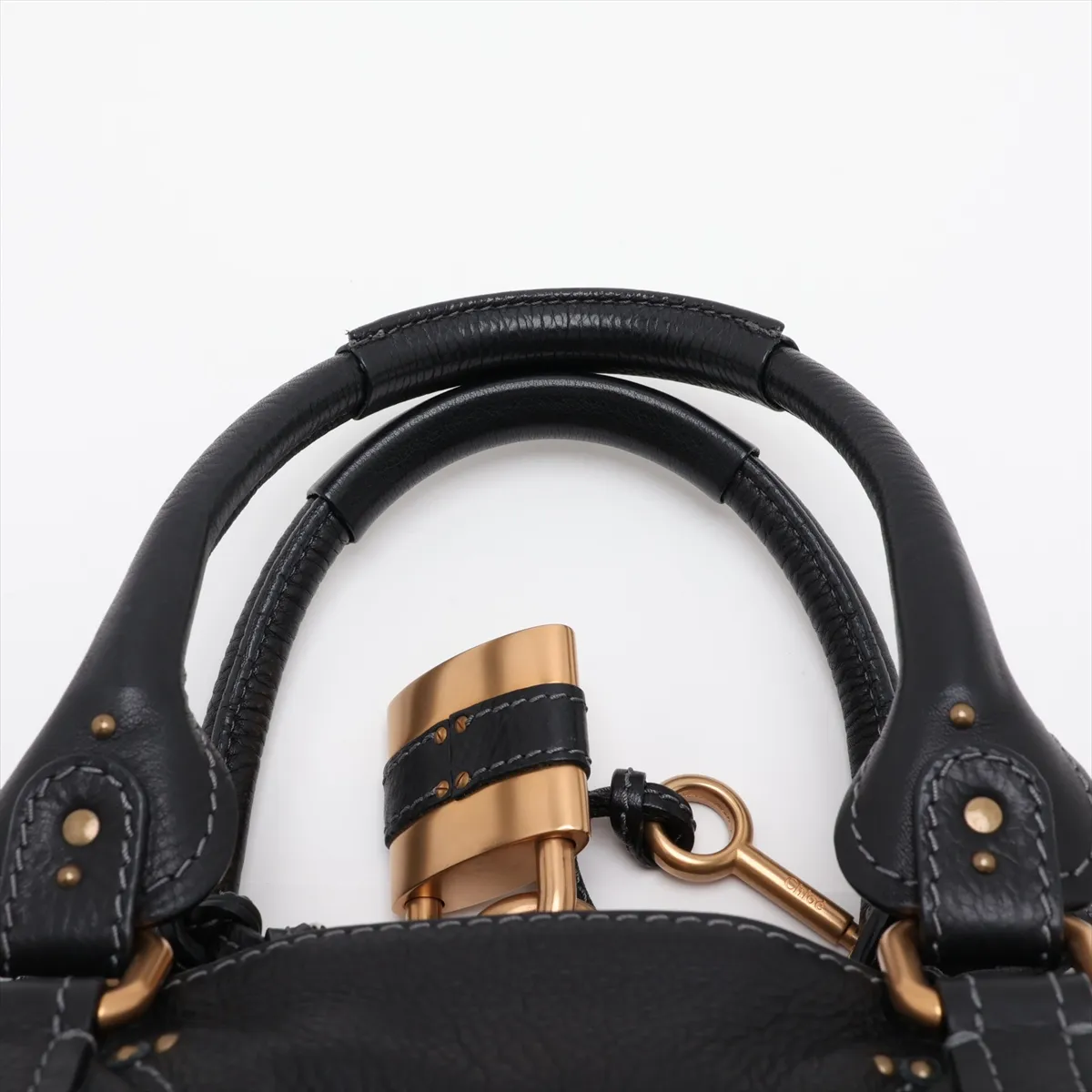 Paddington Leather Handbag, Black — view 6
