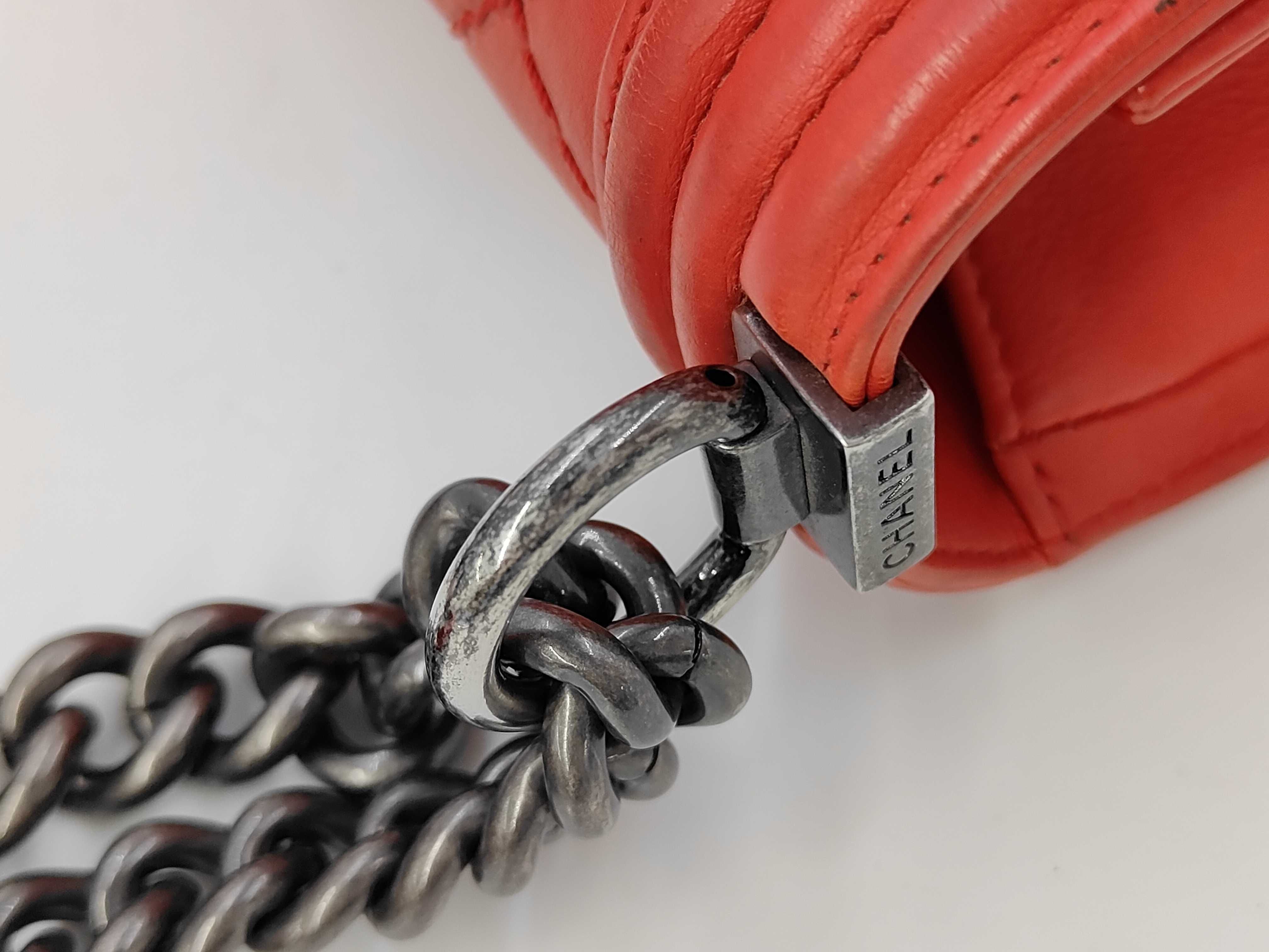 Boy Chanel Calfskin Chain Shoulder Bag — view 7
