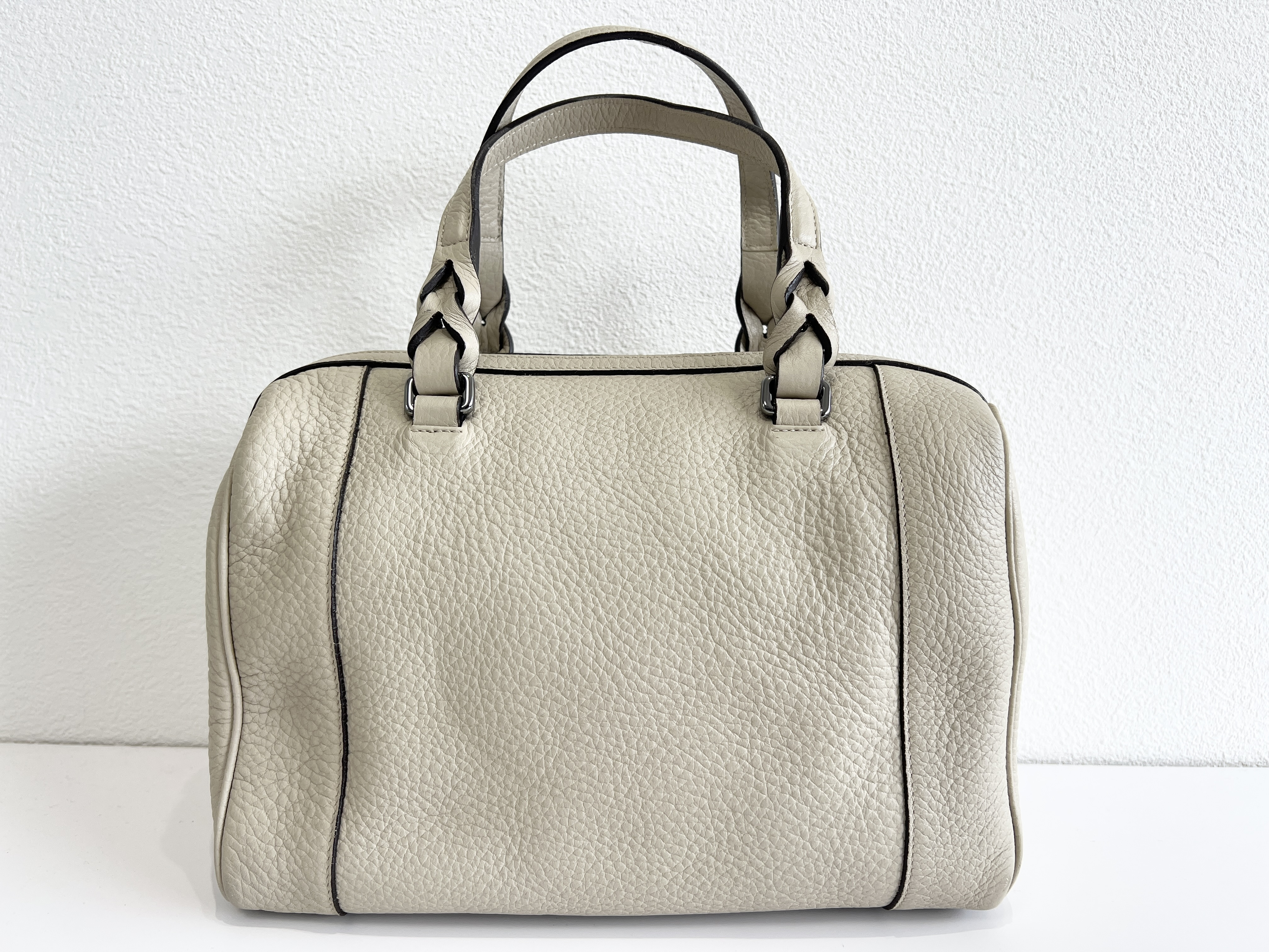 Fusta 25 Anagram Leather Mini Boston Bag Handbag — view 2