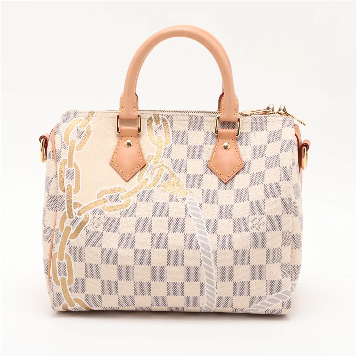 Damier Azur Nautical Speedy Bandoulière 25 N40473 White (RFID detected) — view 2