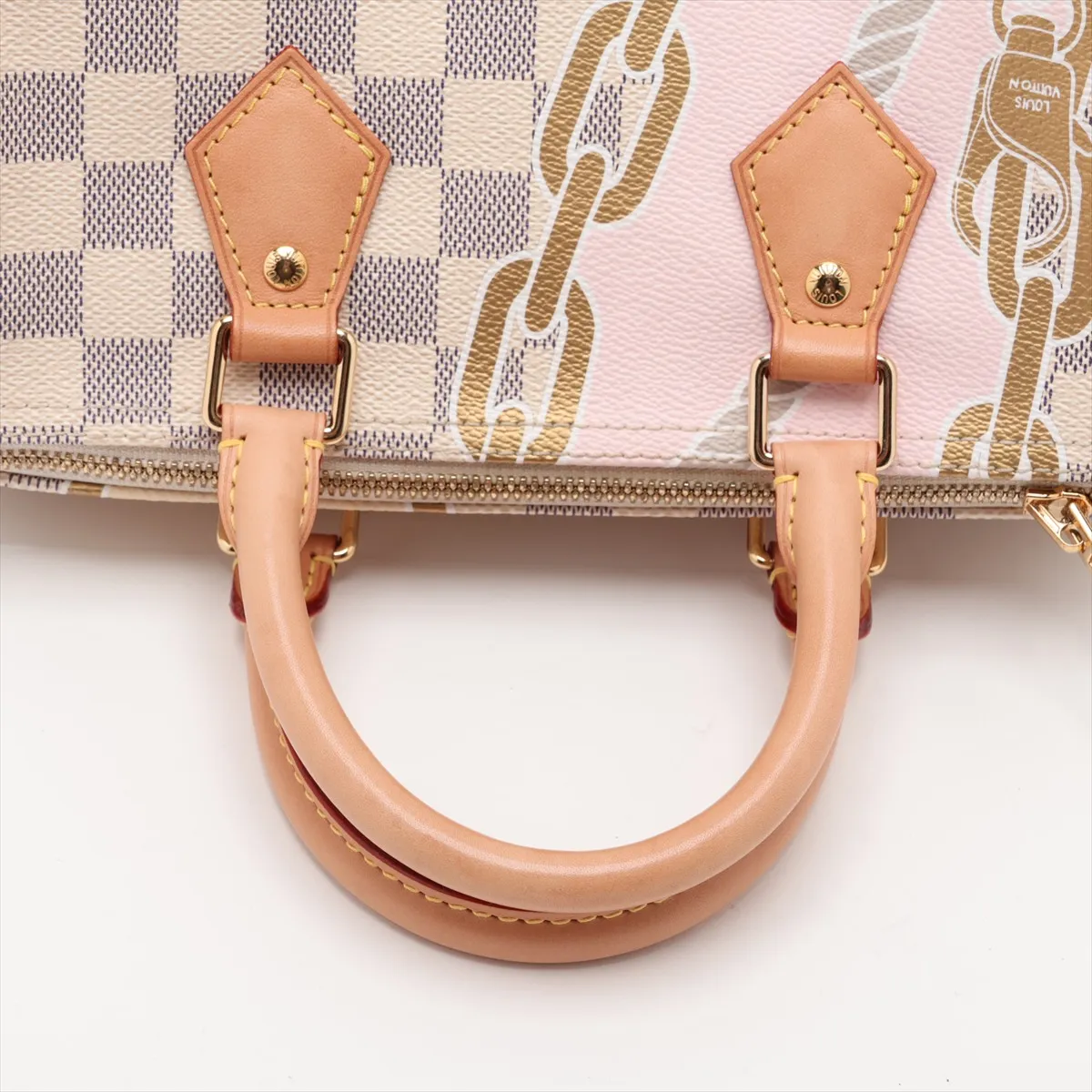 Damier Azur Nautical Speedy Bandoulière 25 N40473 White (RFID detected) — view 5