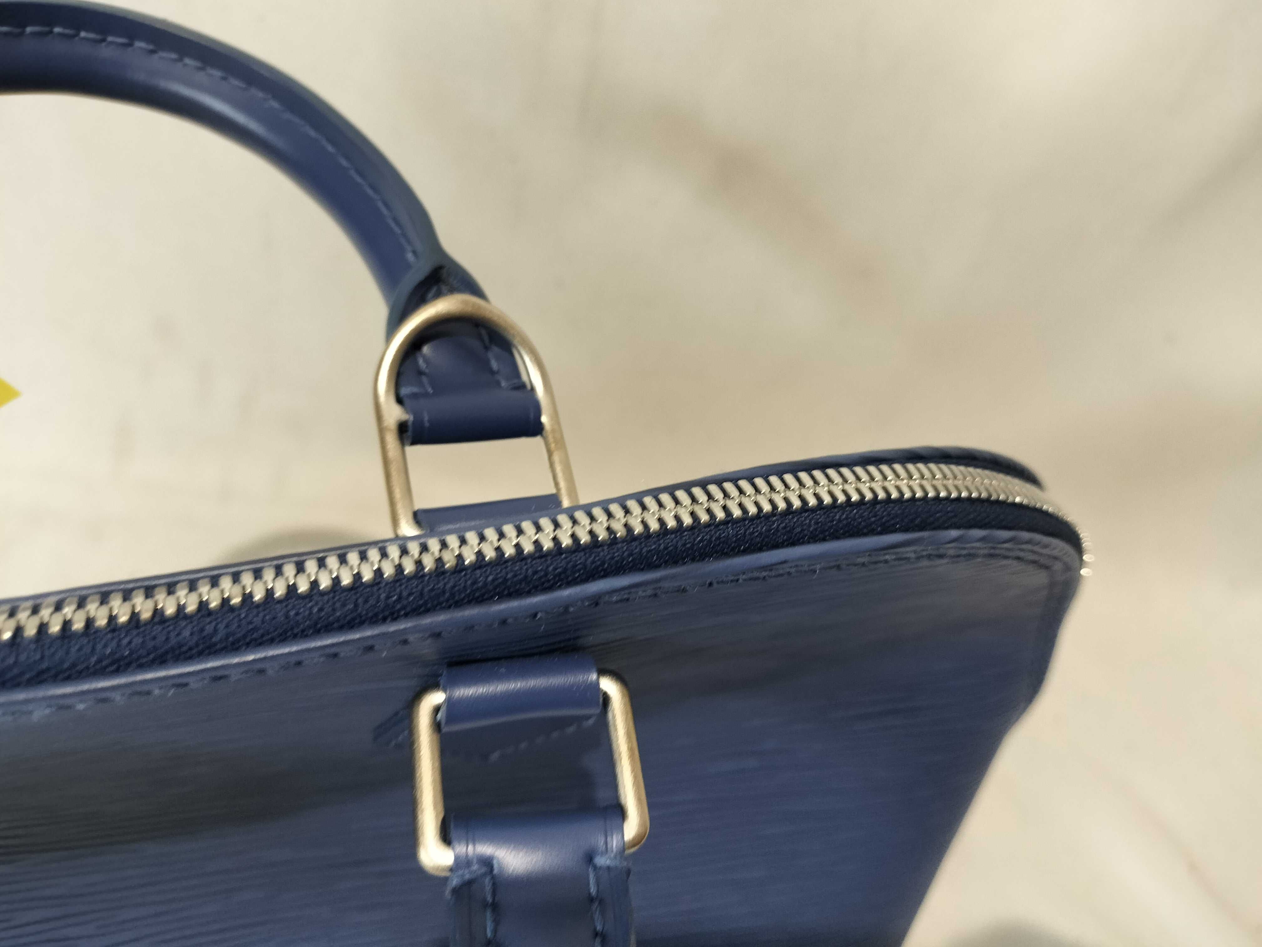 Epi Alma PM Handbag with Padlock — view 8