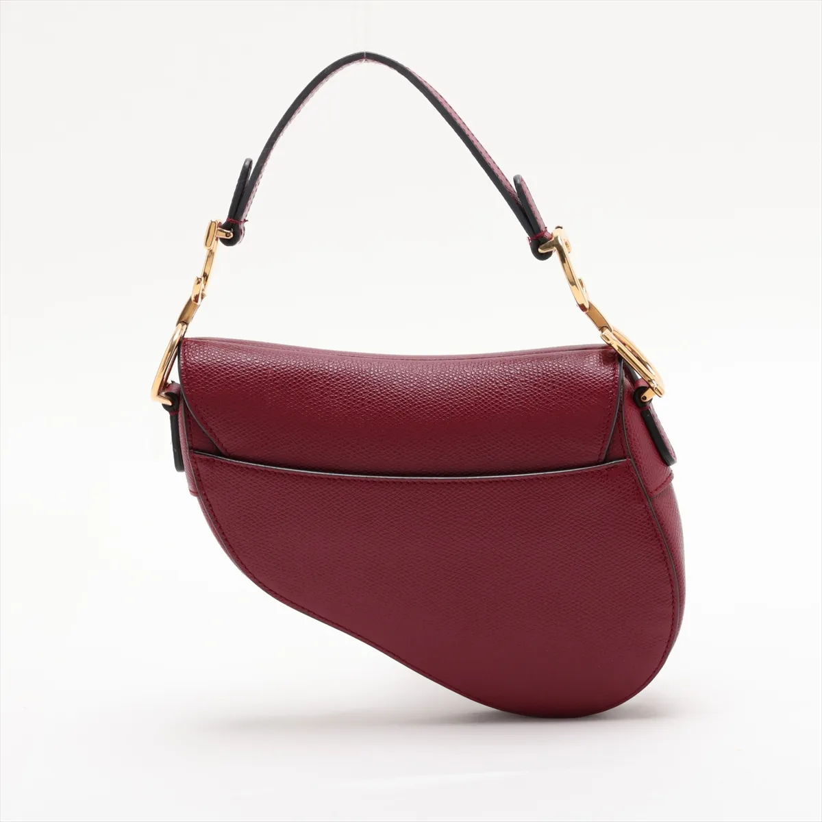 Saddle Bag Leather Handbag Bordeaux — view 2