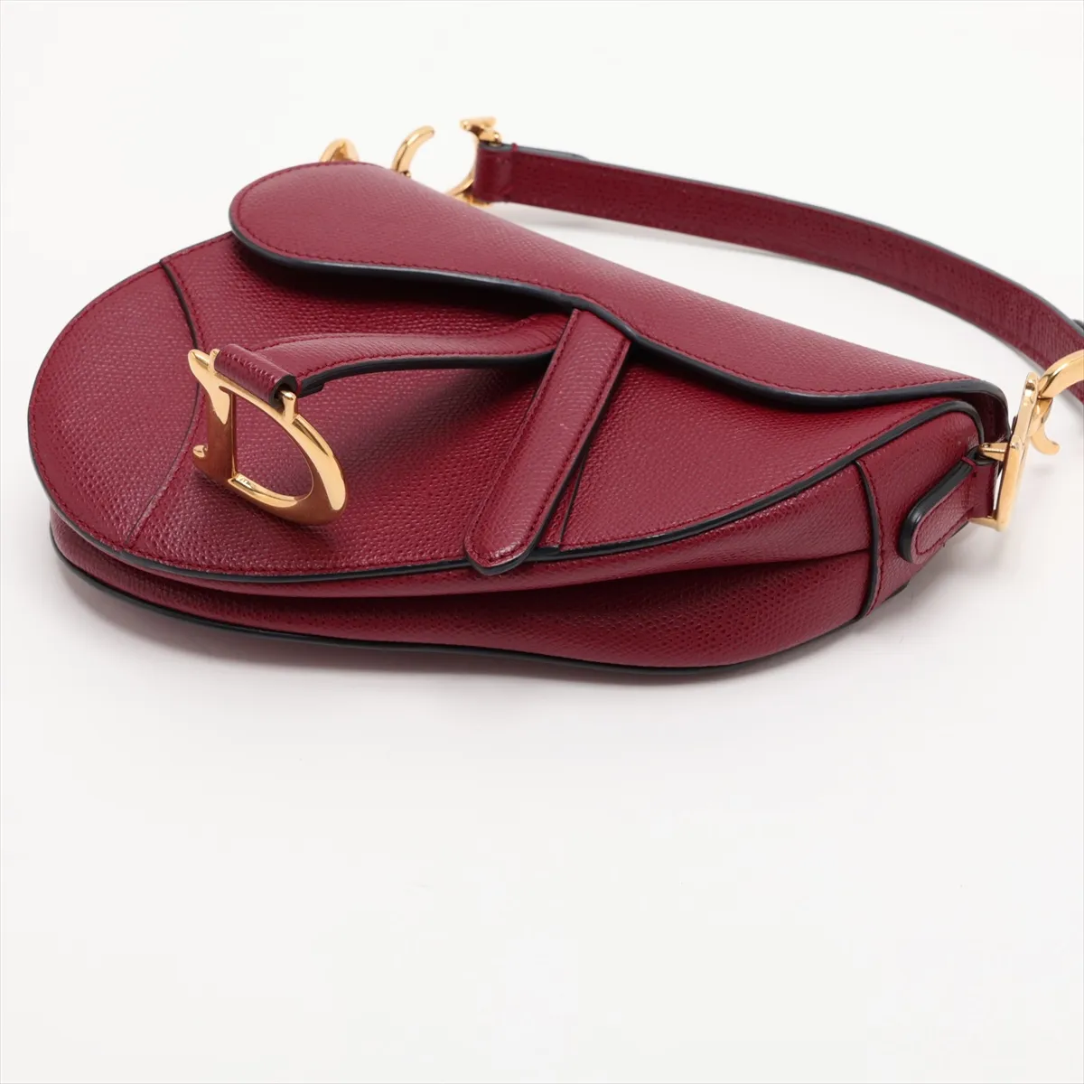 Saddle Bag Leather Handbag Bordeaux — view 3