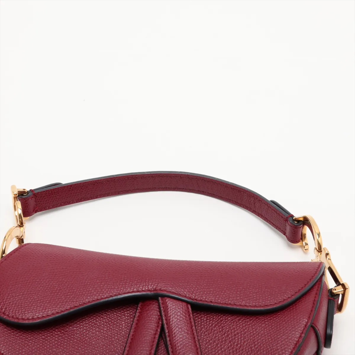 Saddle Bag Leather Handbag Bordeaux — view 6