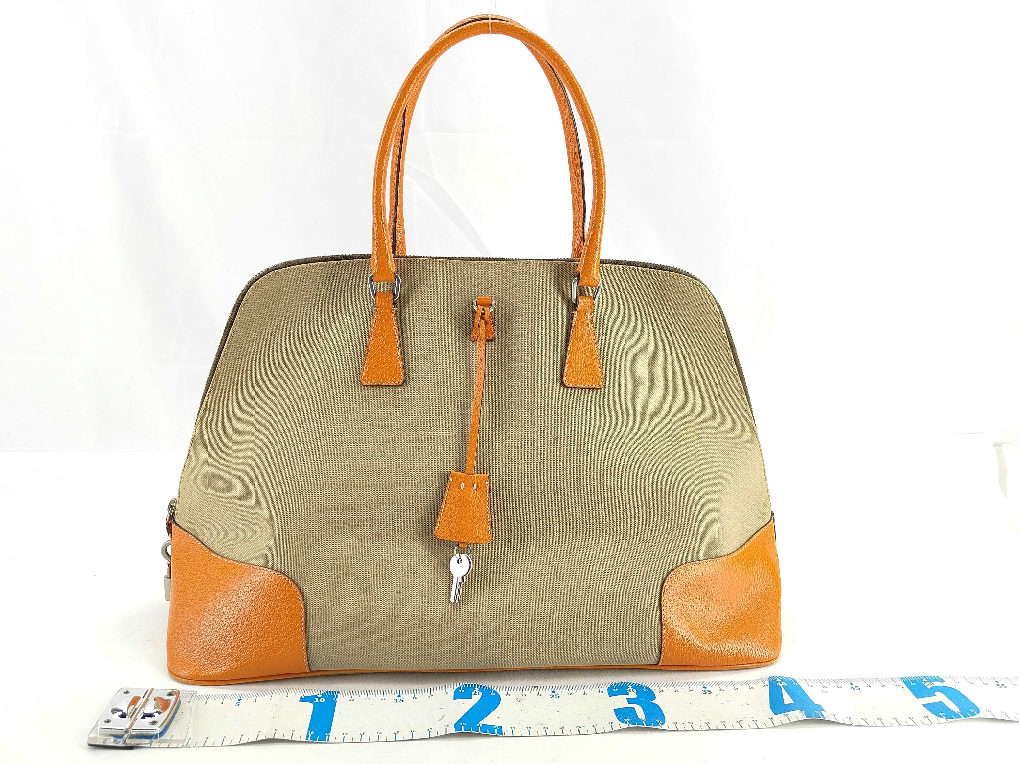 tote bag with triangular logo and key design, handbag. — view 2