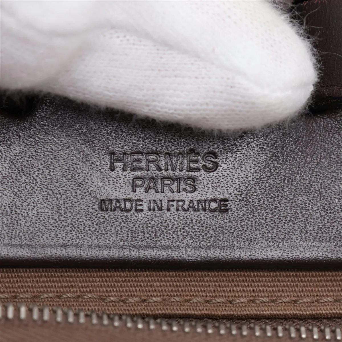 Herbag Zip PM Toile Officier x Vache Hunter Brown Silver Hardware T:2015 — view 11