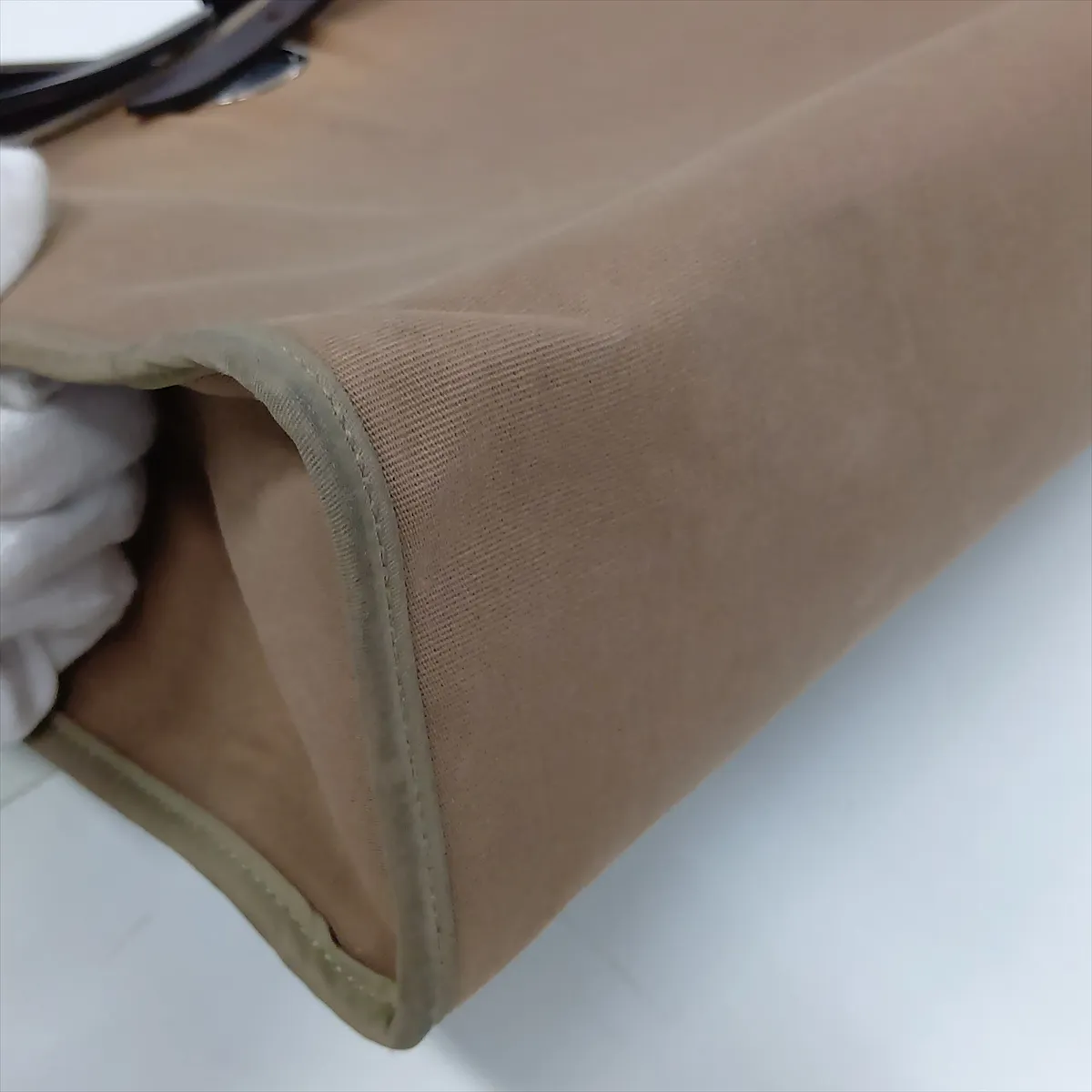 Herbag Zip PM Toile Officier x Vache Hunter Brown Silver Hardware T:2015 — view 14