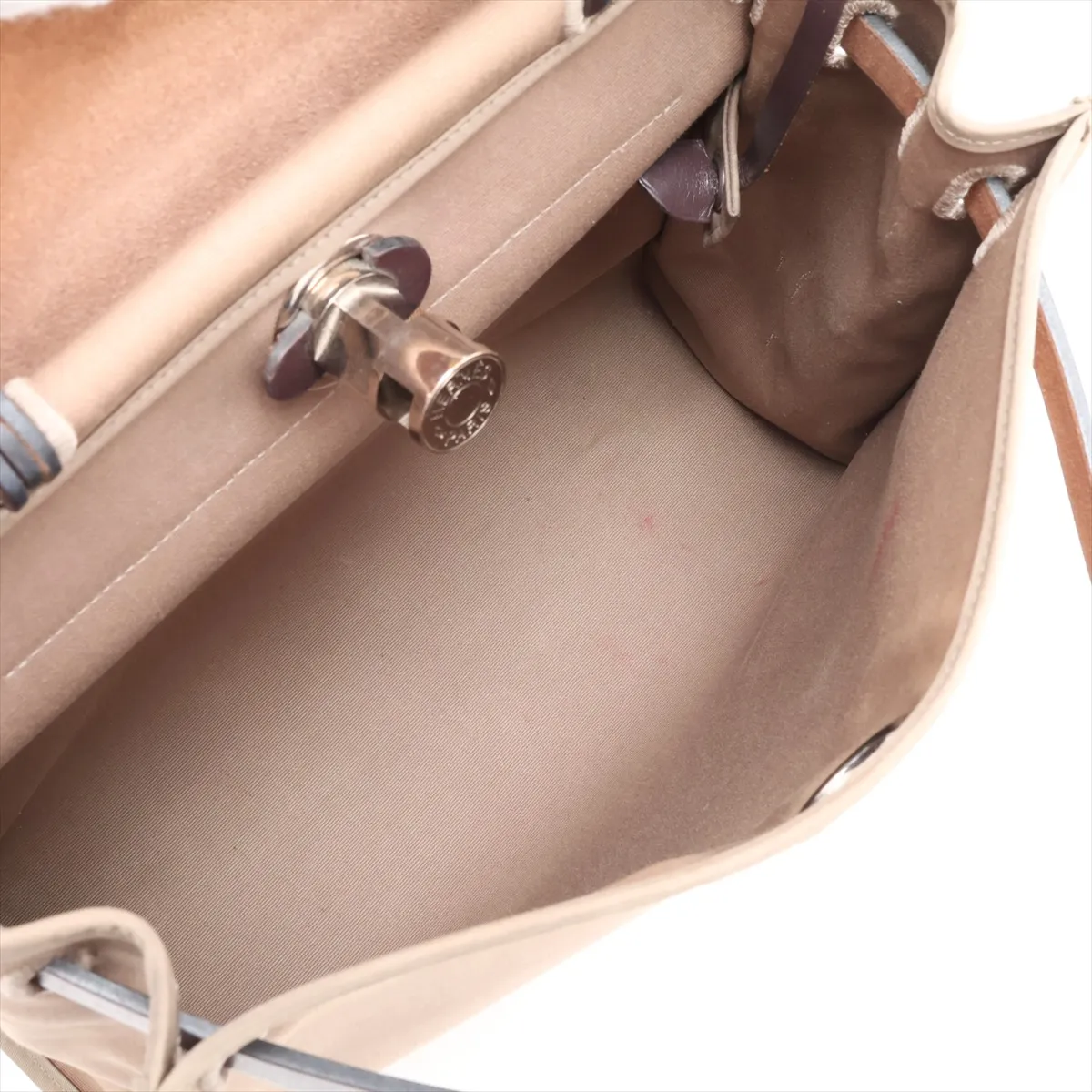 Herbag Zip PM Toile Officier x Vache Hunter Brown Silver Hardware T:2015 — view 8