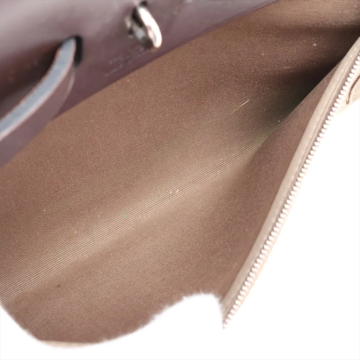 Herbag Zip PM Toile Officier x Vache Hunter Brown Silver Hardware T:2015 — view 9