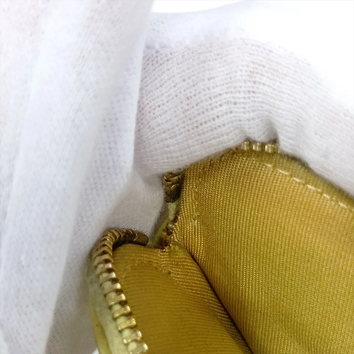 Matelassé Lambskin Chain Shoulder Bag, Yellow, Gold Hardware, 25351407, Serial Number 25 — view 11