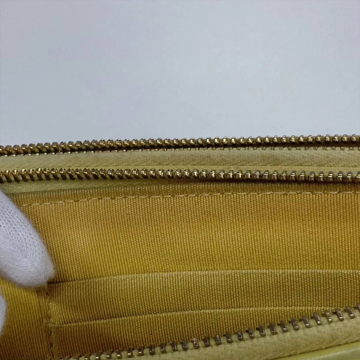 Matelassé Lambskin Chain Shoulder Bag, Yellow, Gold Hardware, 25351407, Serial Number 25 — view 12