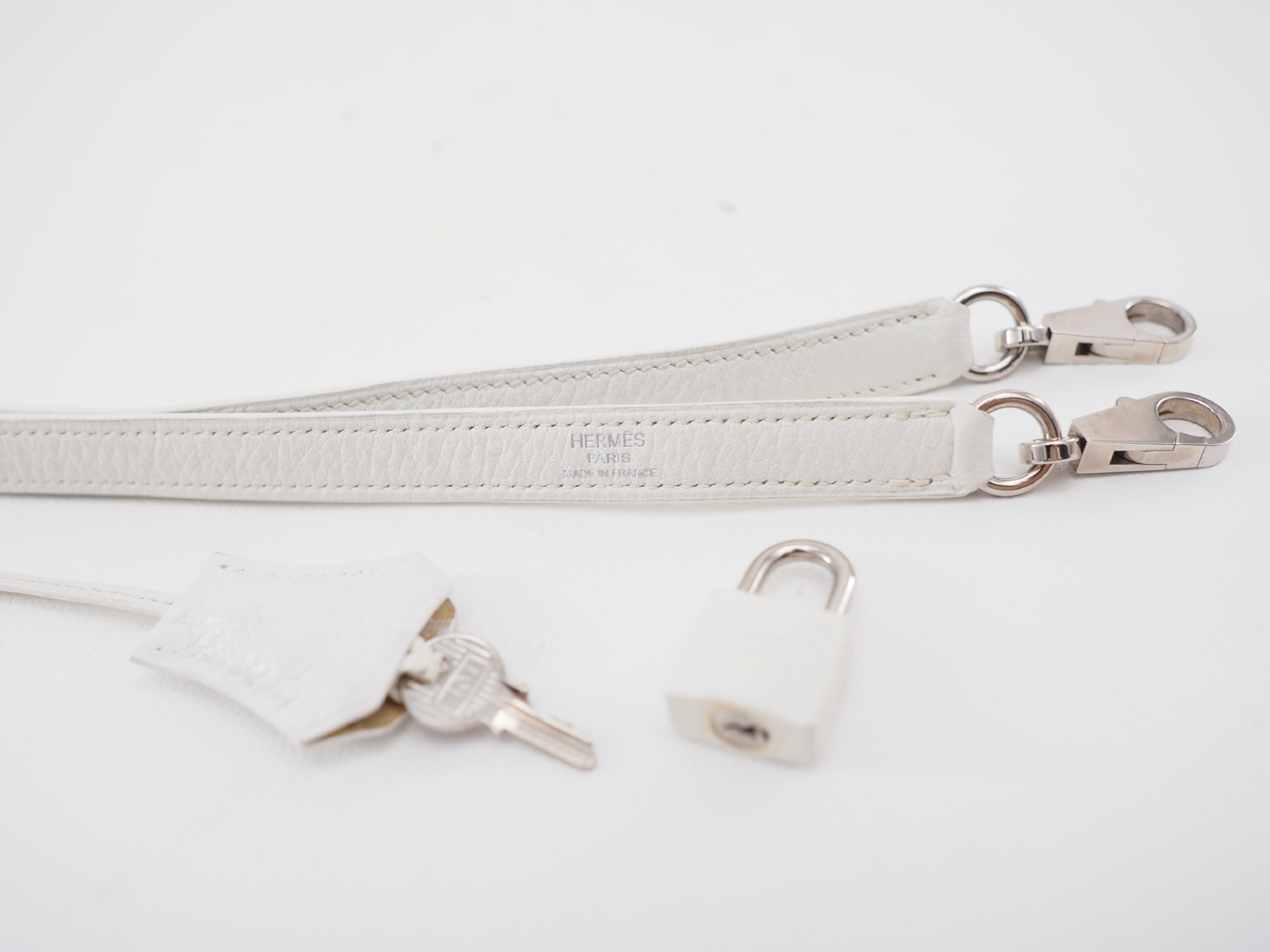 Bolide 31 White Handbag with Silver Hardware — view 12