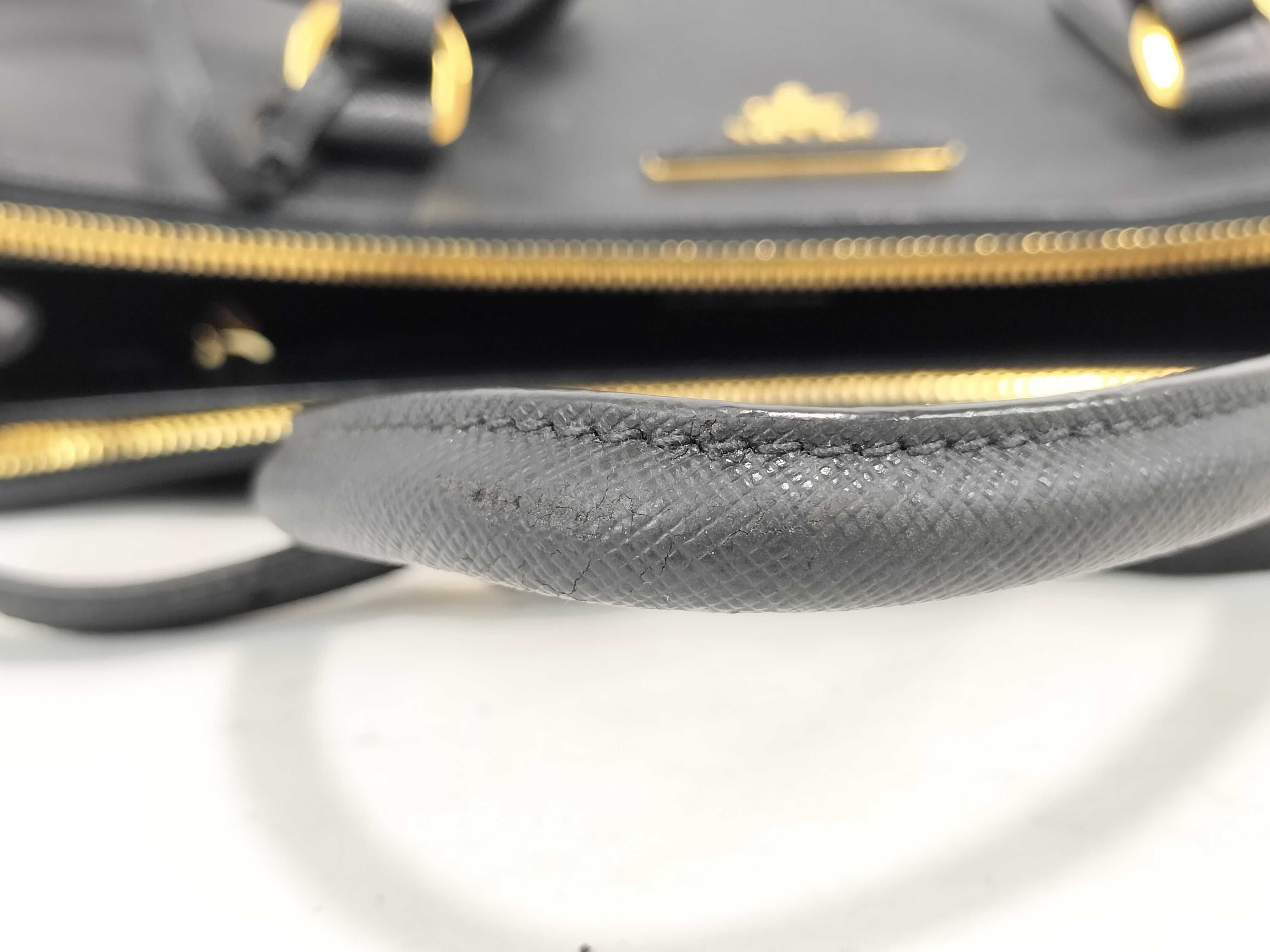 Saffiano Lux Galleria Leather 2-Way Handbag, Black, 1BA274 (Handbag) — view 4