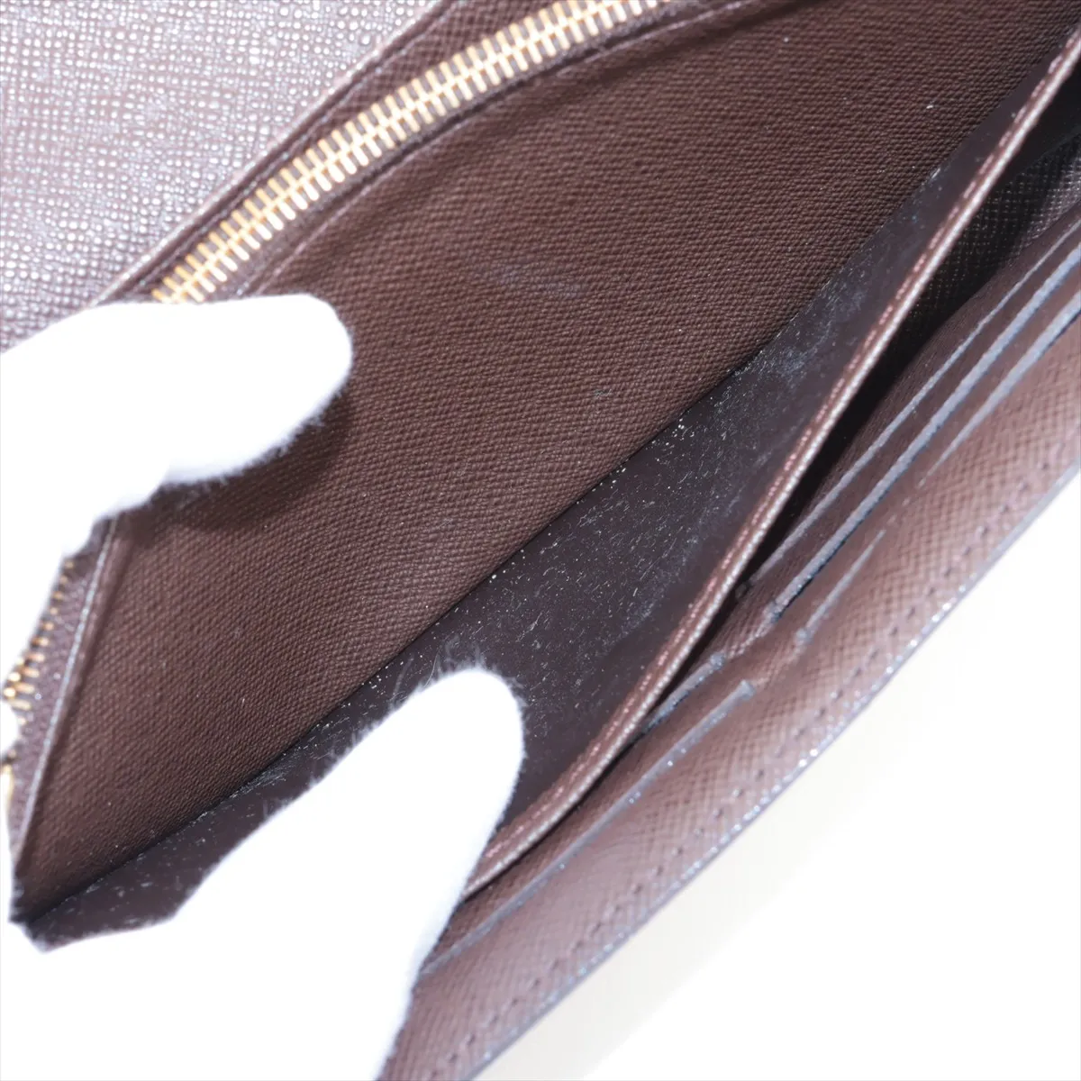 Damier Portefeuille Sarah N63209 CT3174 Brown Long Wallet — view 6