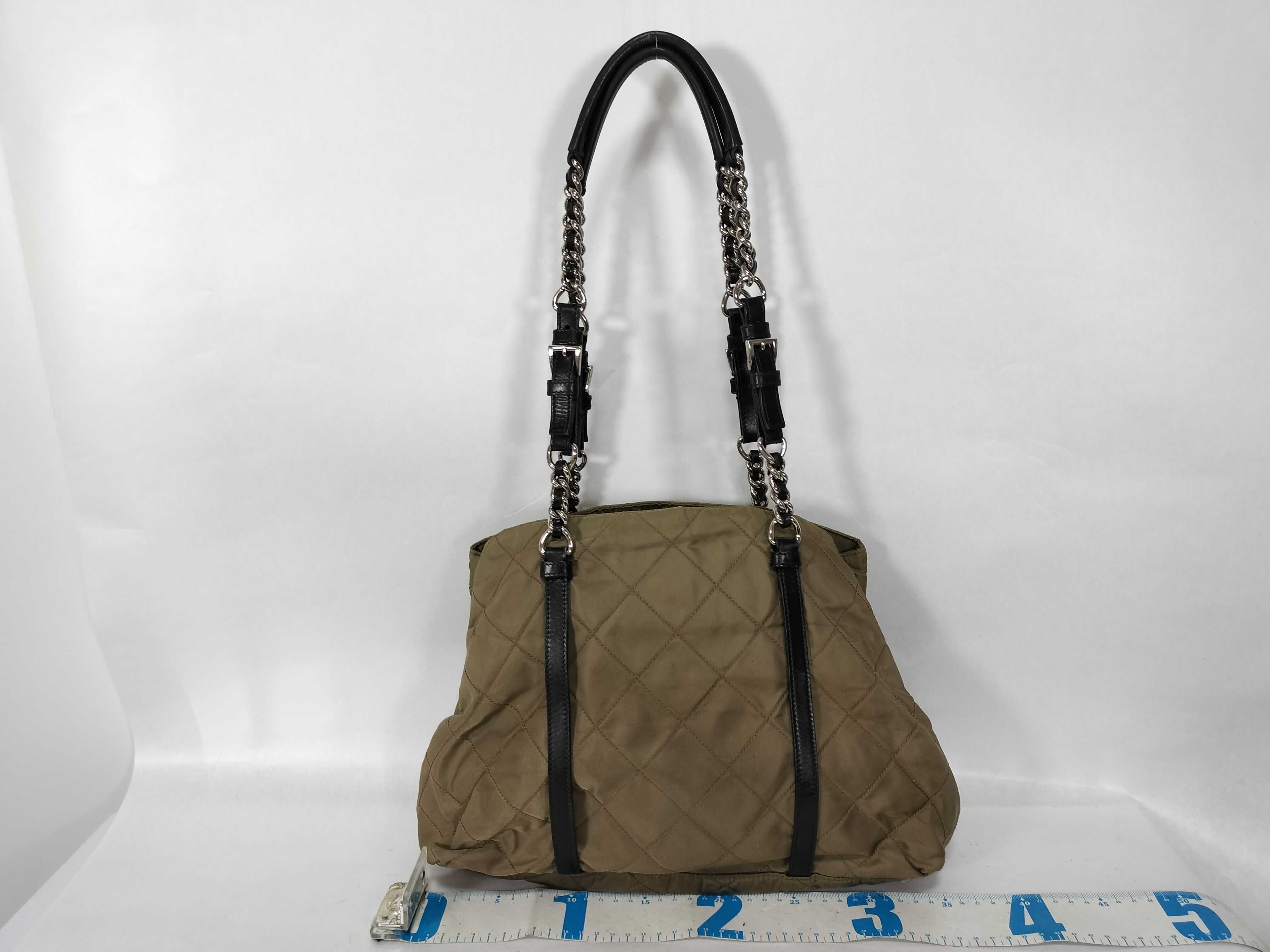 Nylon Prada Quilted Chain Shoulder Bag — view 2