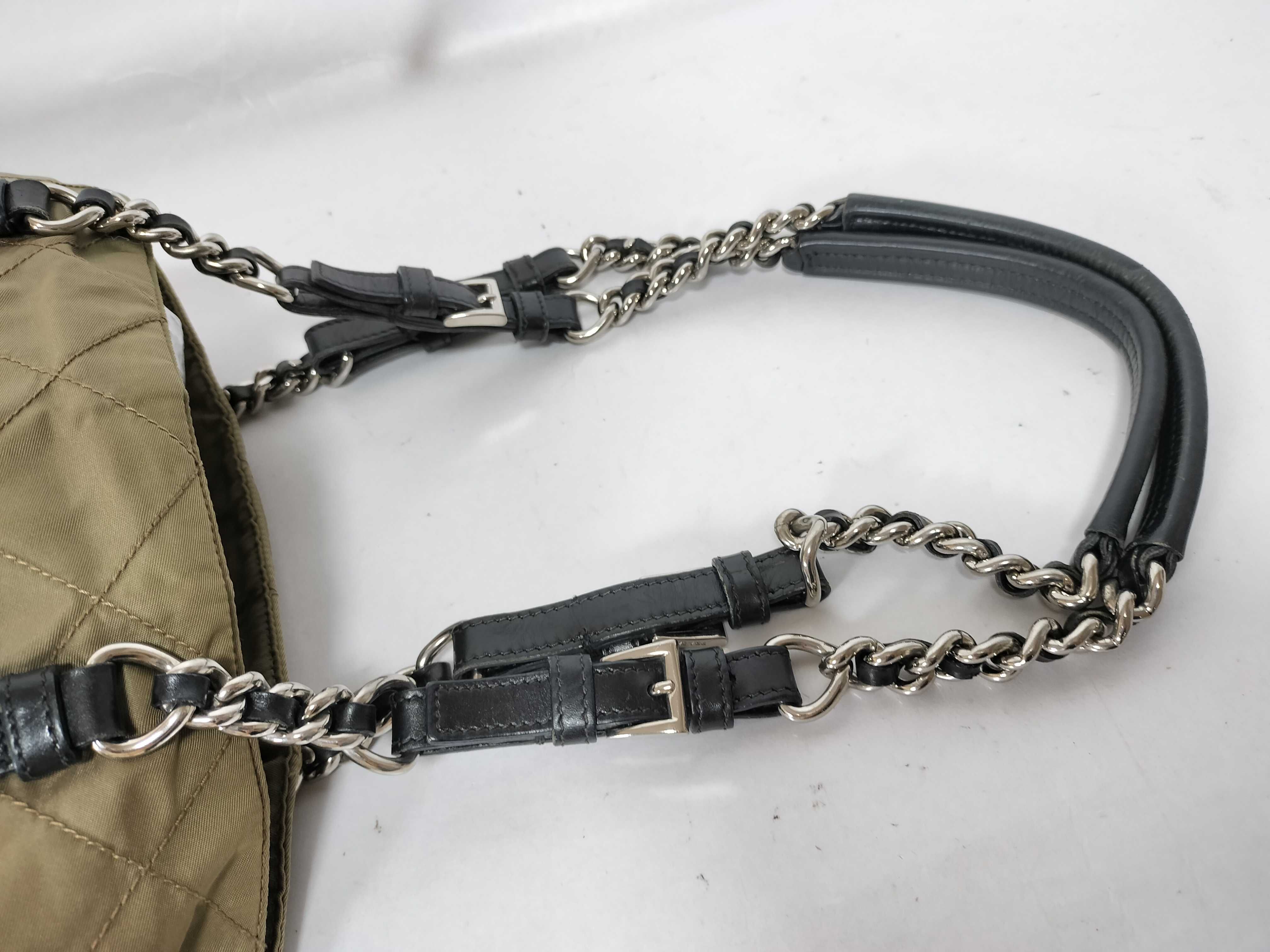 Nylon Prada Quilted Chain Shoulder Bag — view 3