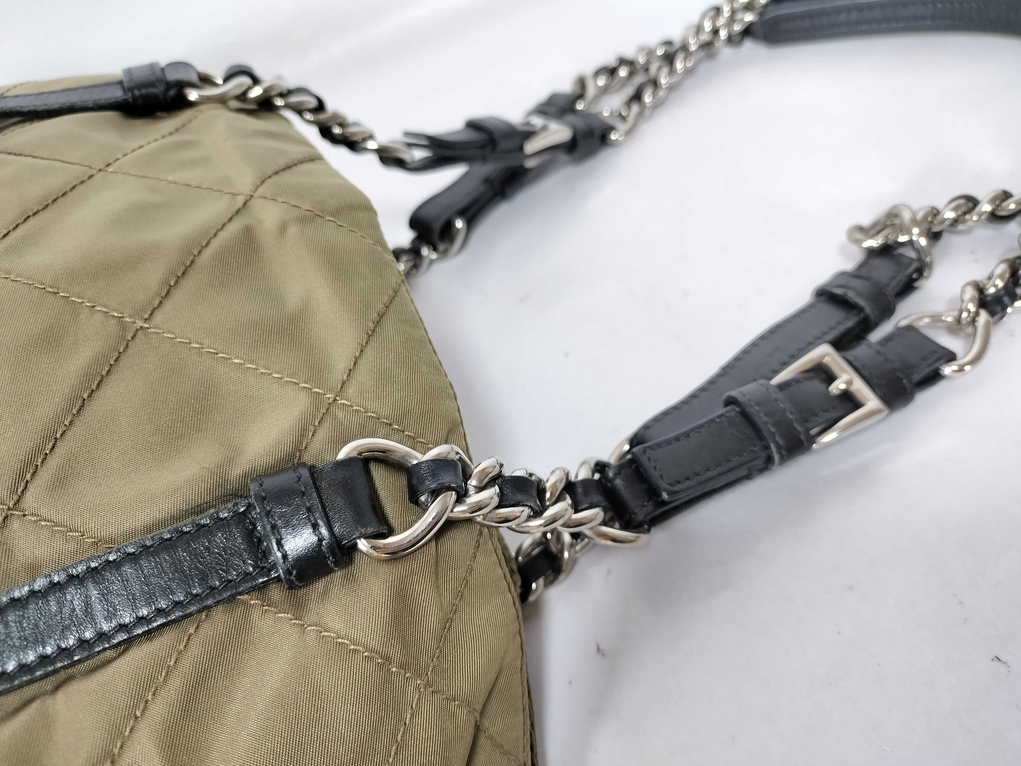 Nylon Prada Quilted Chain Shoulder Bag — view 5